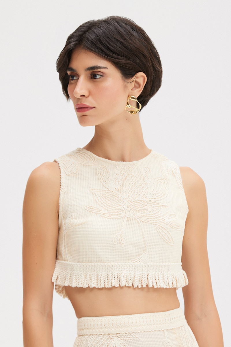JOY LACE FRINGE TOP 1