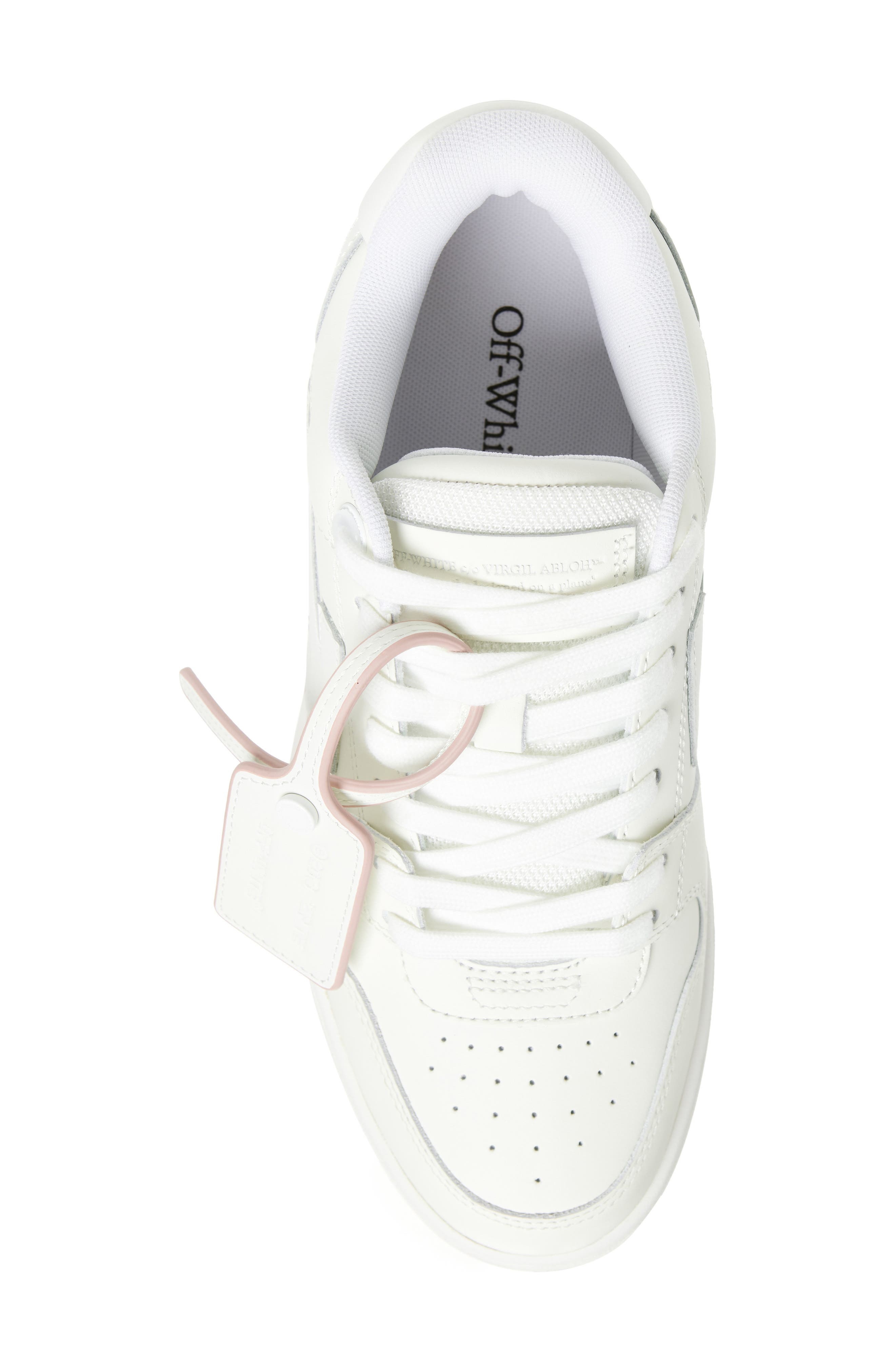 Off-White Out Of Office For Walking Low Top Sneaker in White Pink at Nordstrom - 5