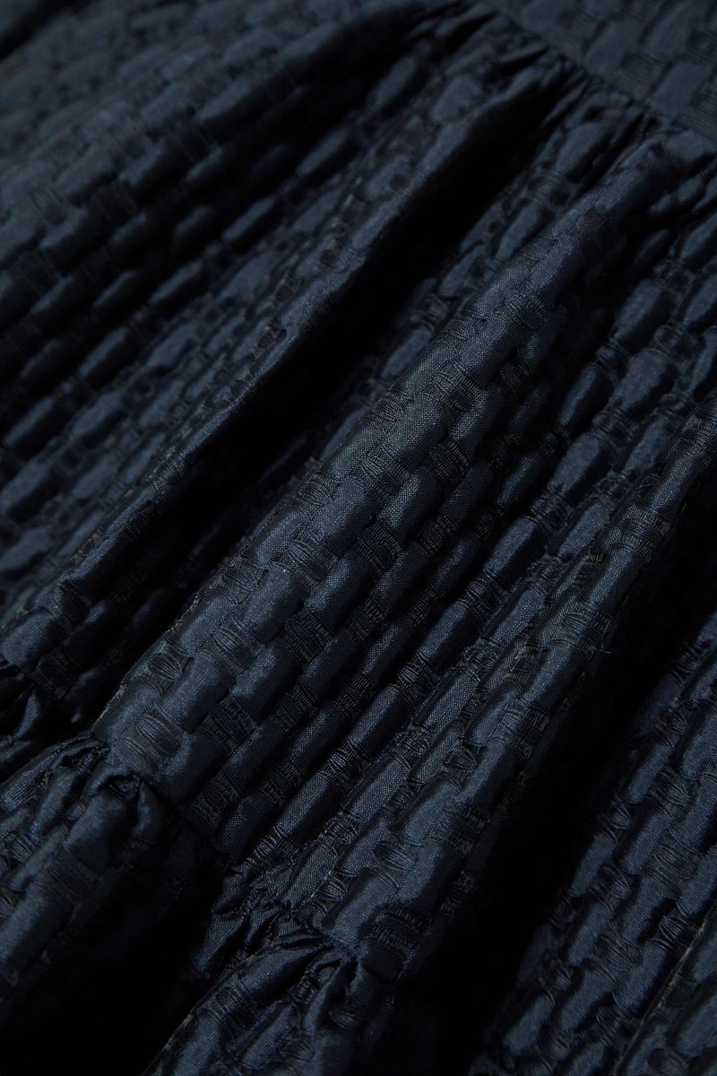 Johanna open-back tiered matelassé midi dress 4