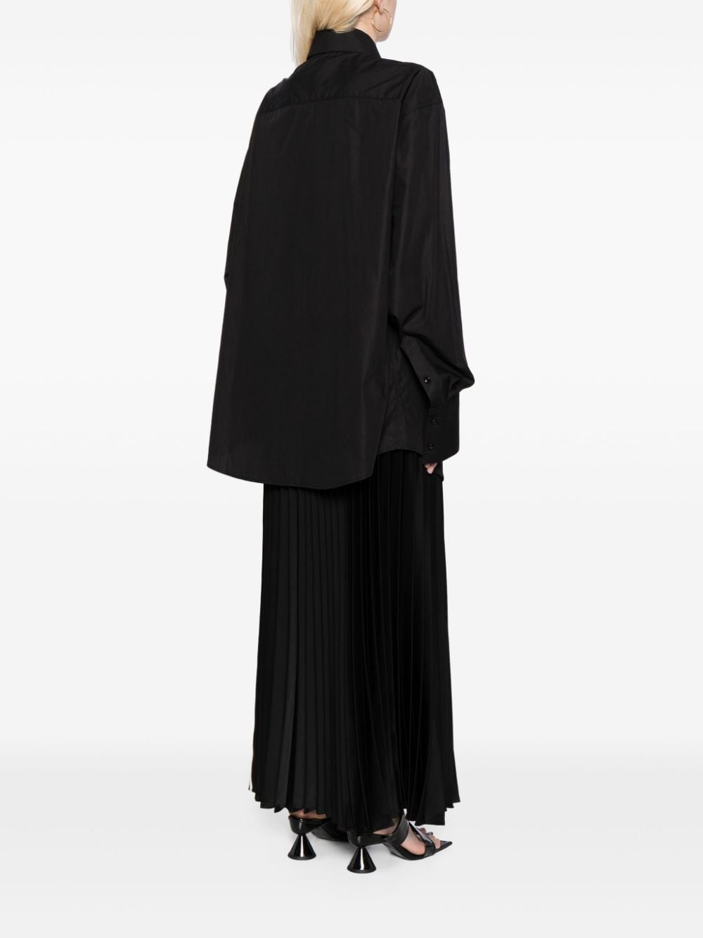 side-stripe cotton shirt - 4