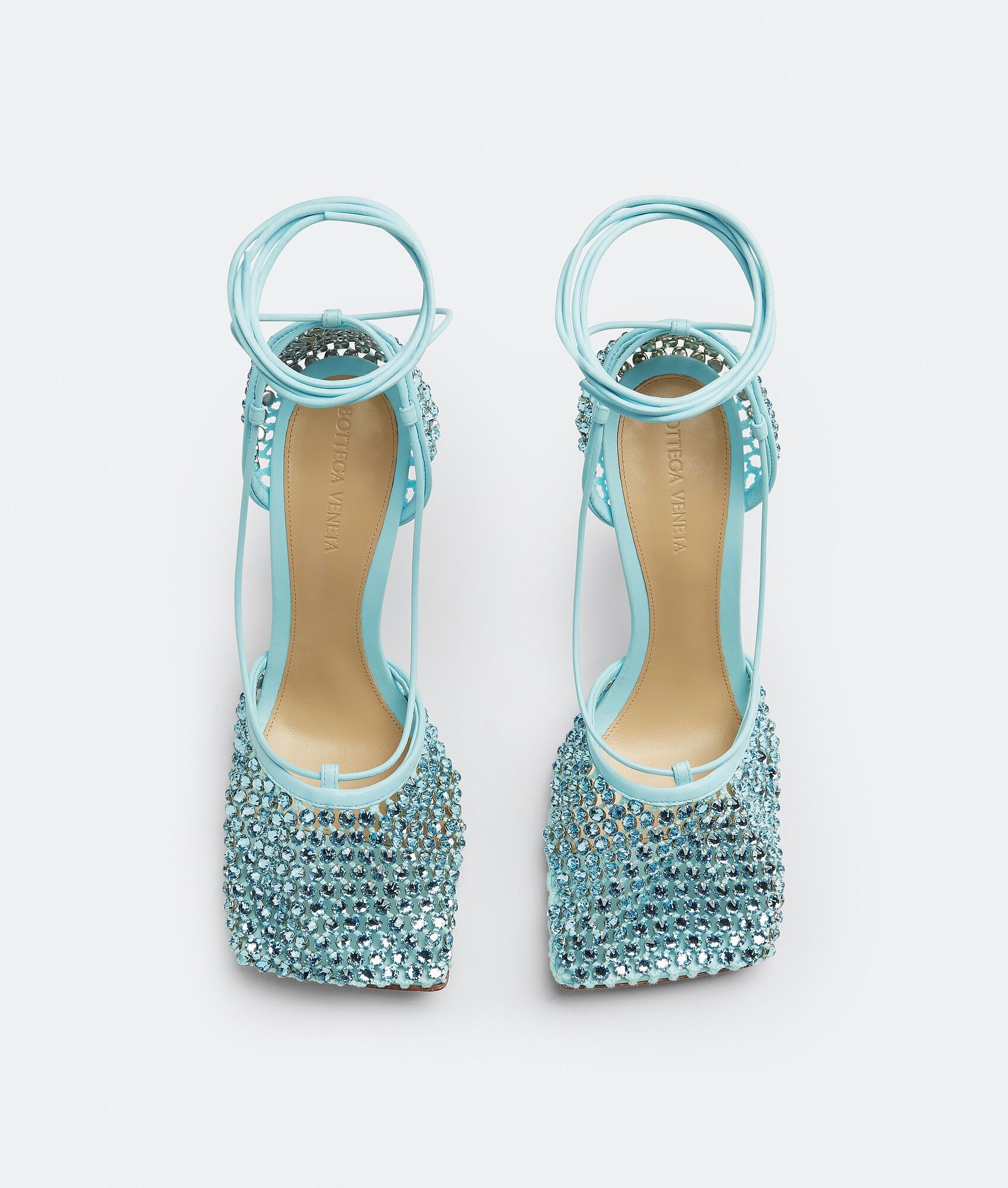 sparkle stretch lace-up sandal - 4