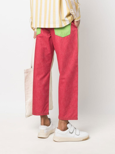 SUNNEI colour-block cropped jeans outlook