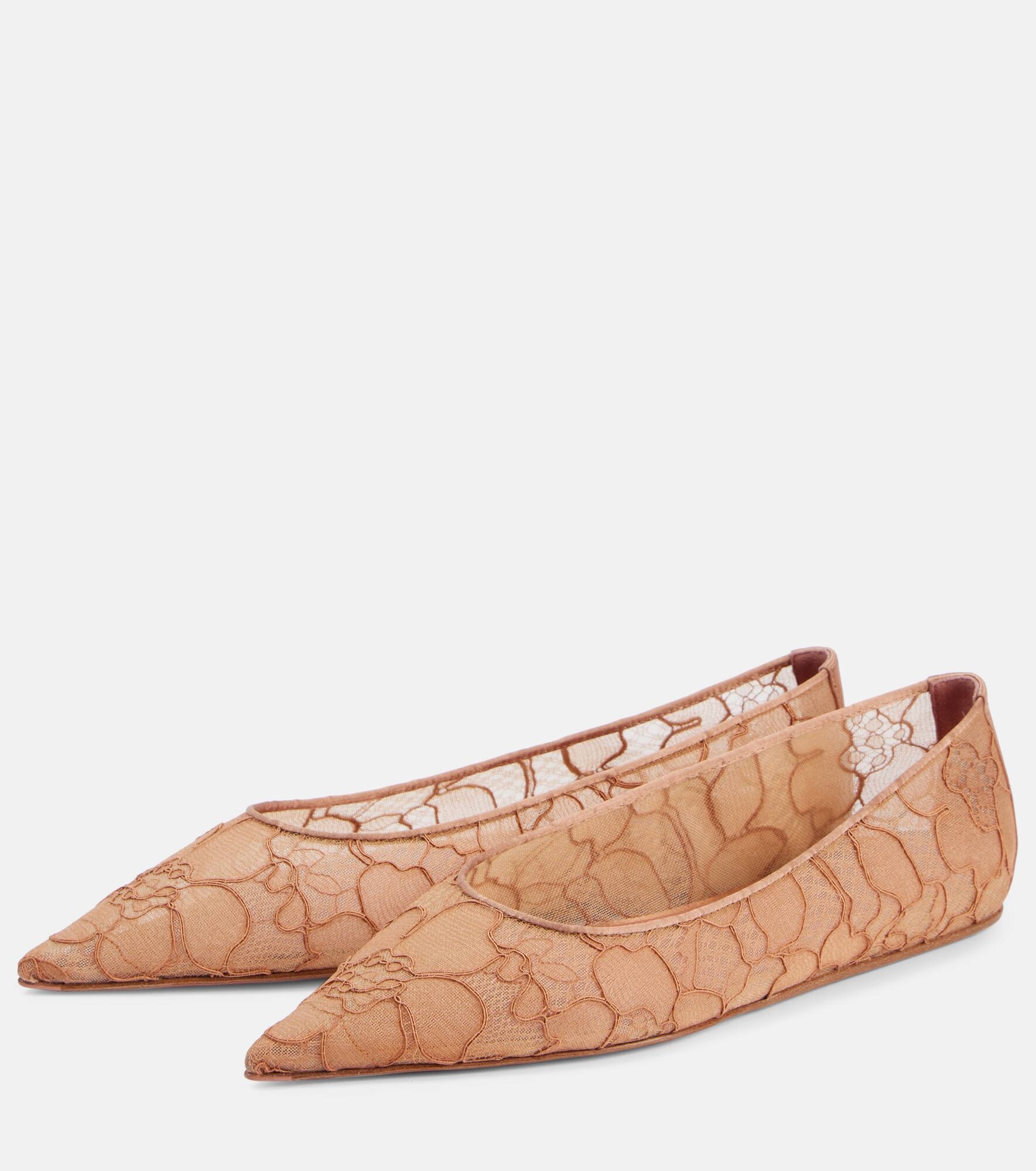 Barbara lace ballet flats - 4