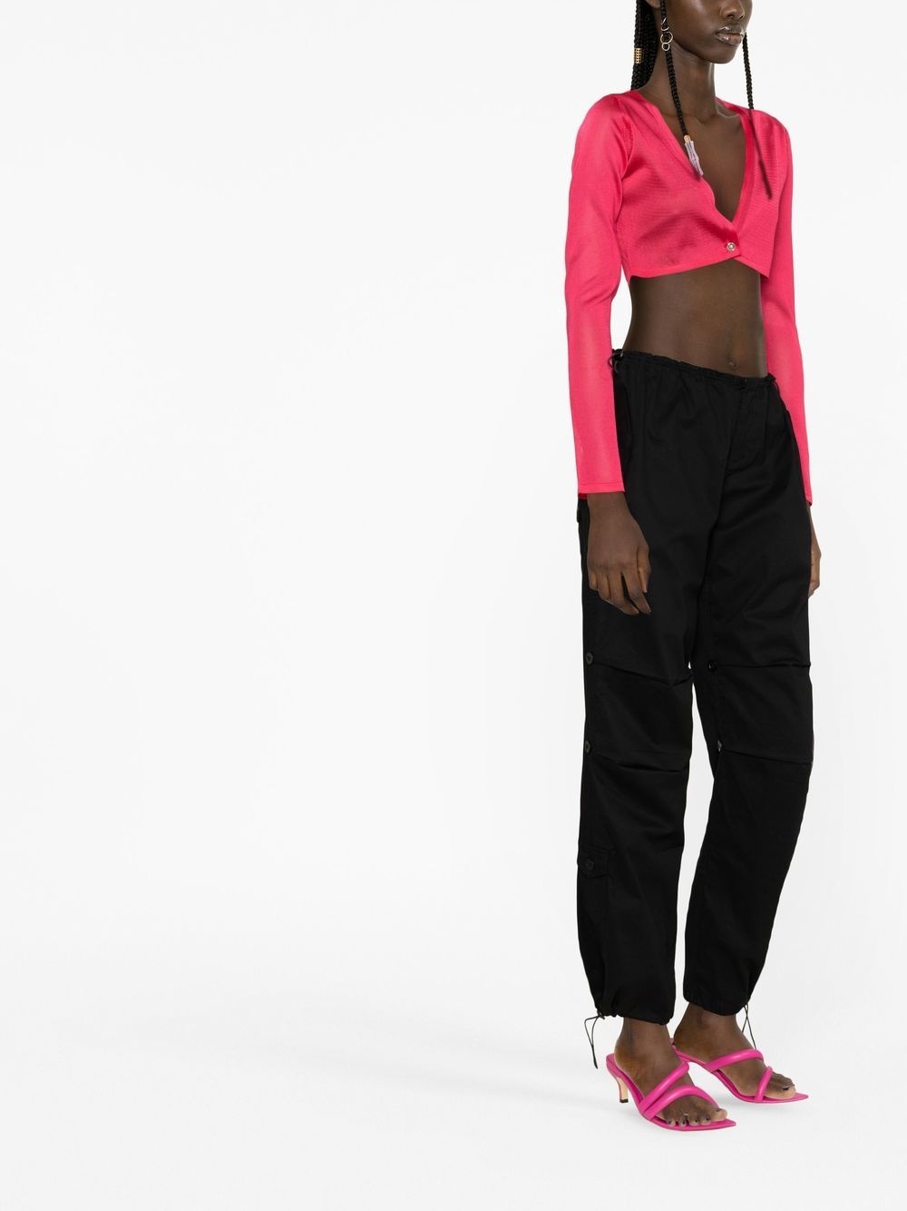 Medusa cropped buttoned cardigan - 4