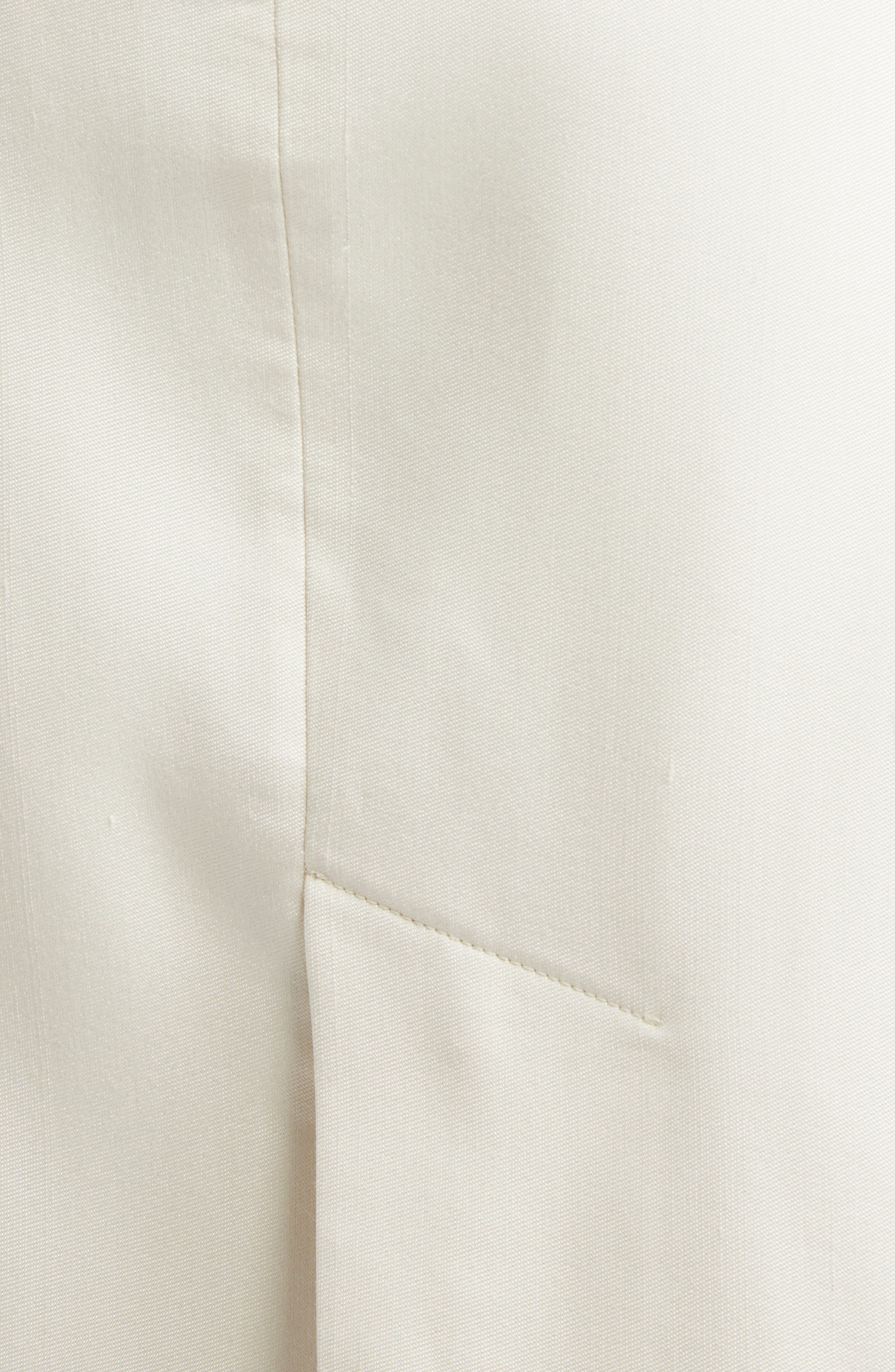 SETCHU Paneled Silk & Virgin Wool Asymmetric Skirt in N. White at Nordstrom - 7