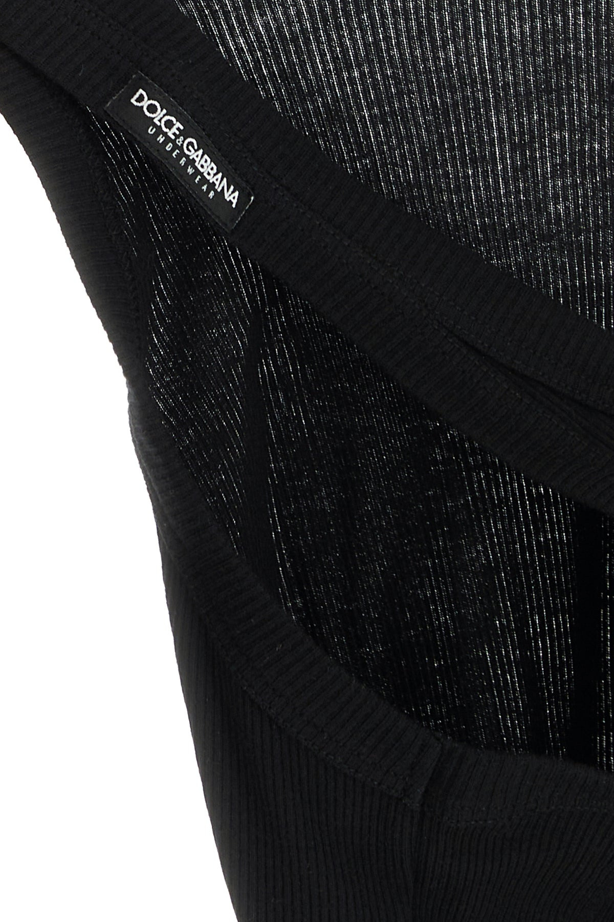 Black cotton Marcello tank top - 3