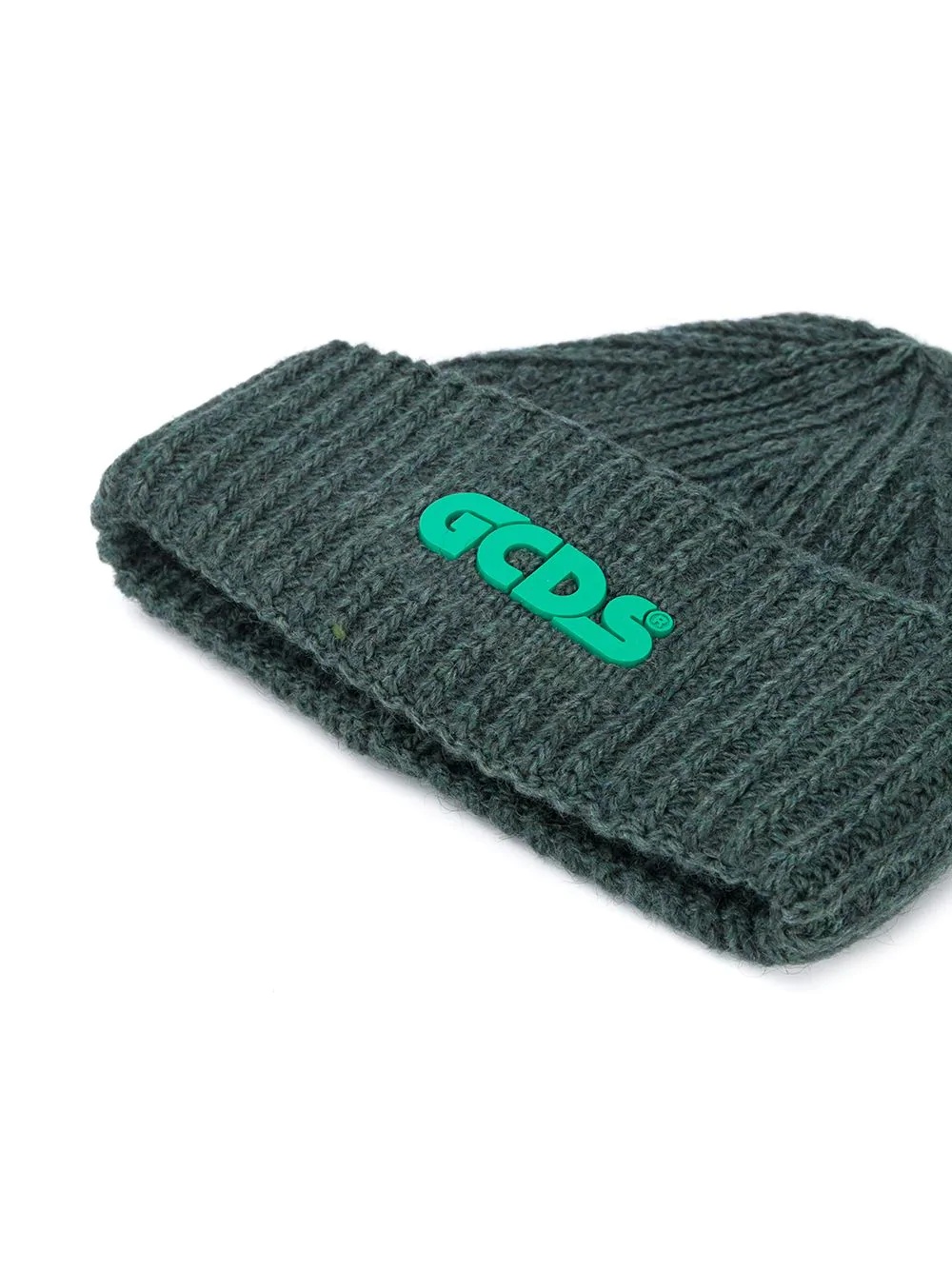 ribbed logo beanie - 2