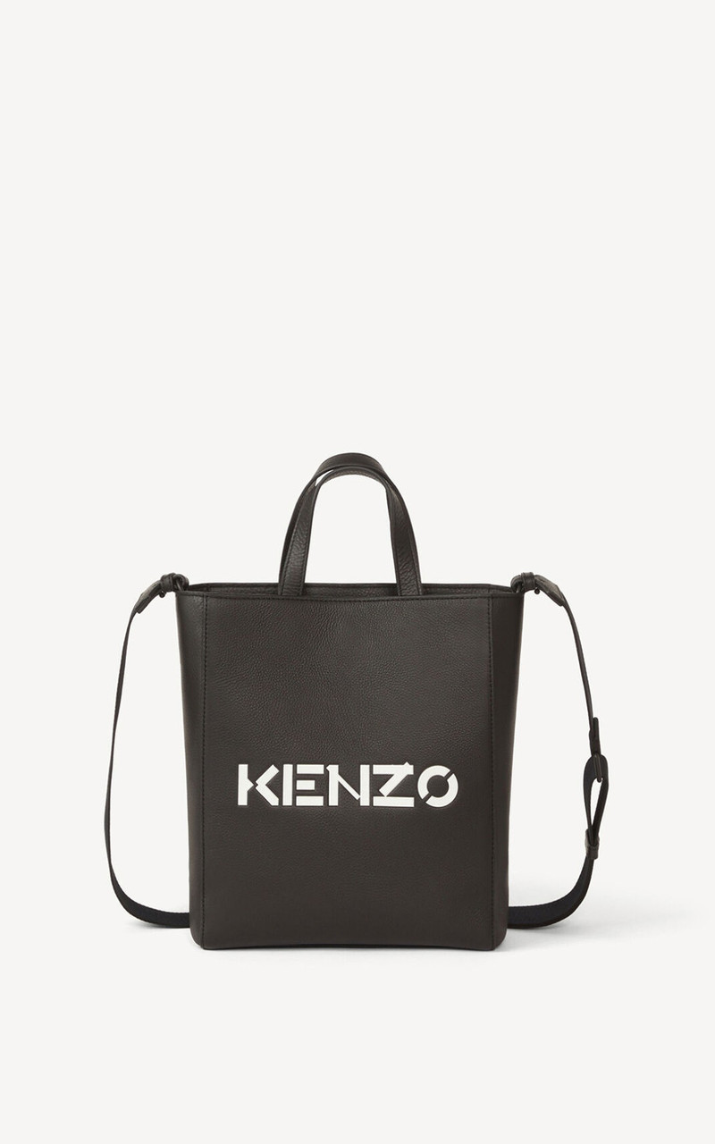KENZO Logo leather mini Tote bag 1