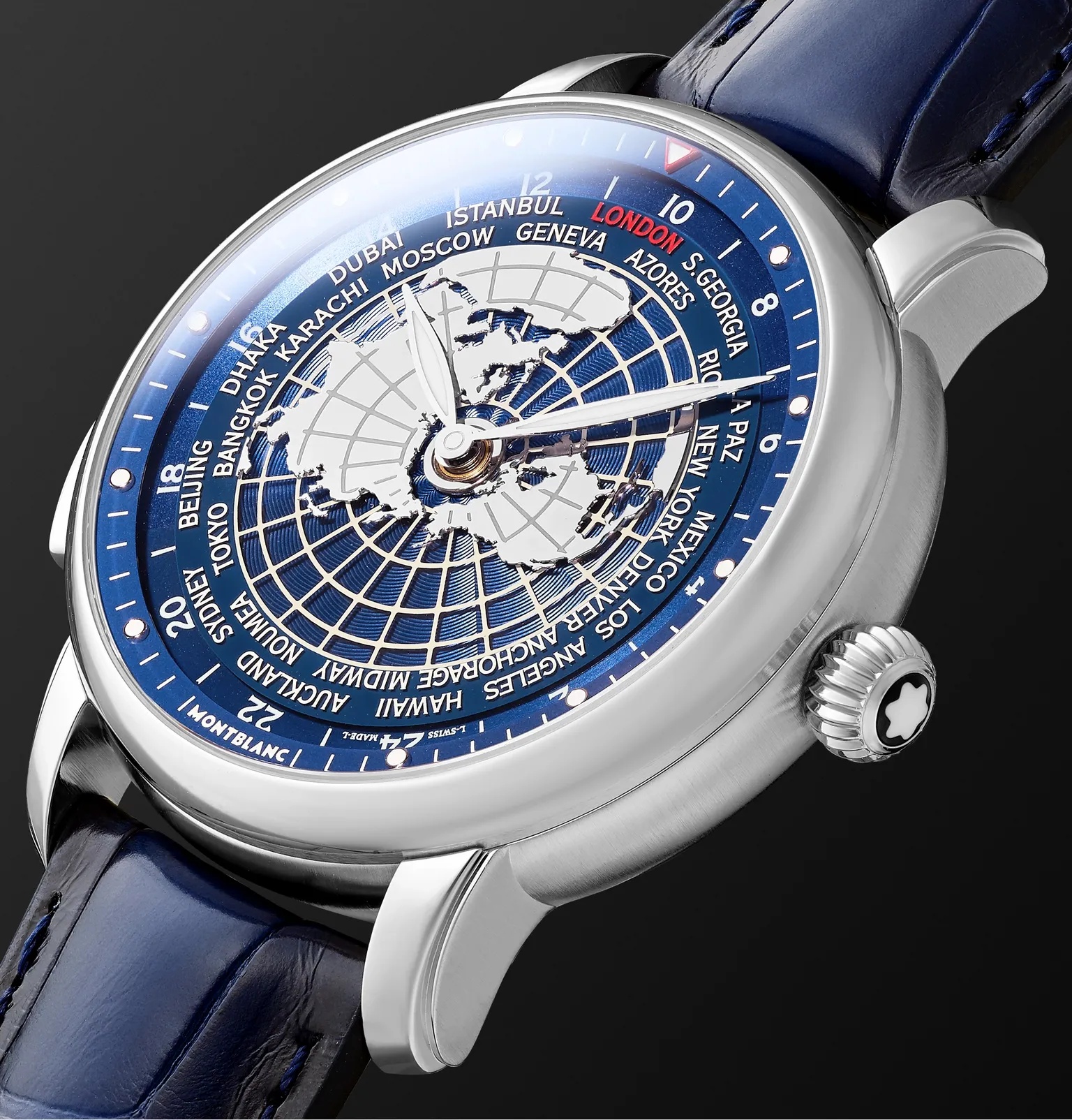 Star Legacy Orbis Terrarum Automatic 43mm Stainless Steel and Alligator Watch, Ref. No. 126108 - 4