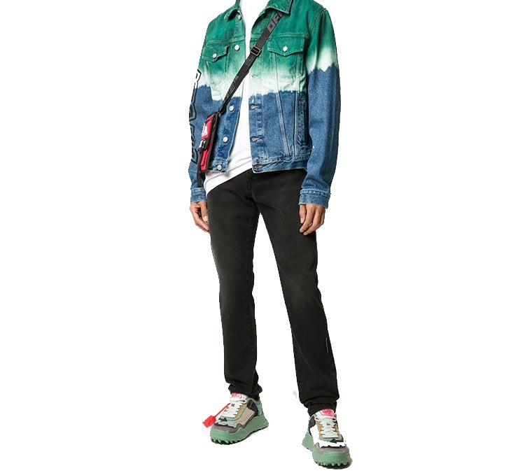 Off-White Fw20 Gradient Tie Dye Denim Jacket OMYE054E20DEN0024510 - 4