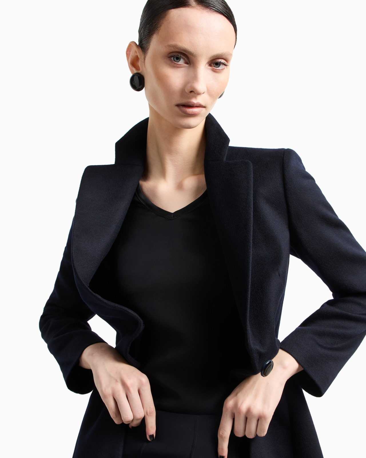 Pure cashmere single-breasted coat - 6