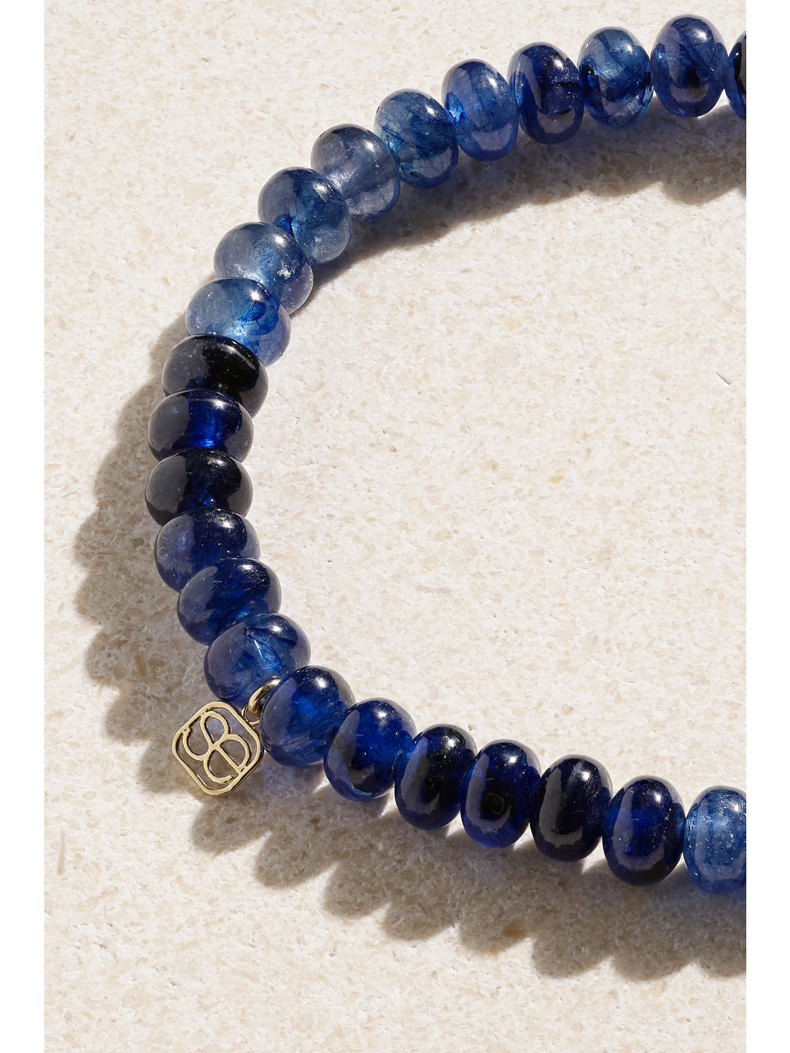 Evil Eye 14-karat gold, sapphire and enamel bracelet Gold - 3