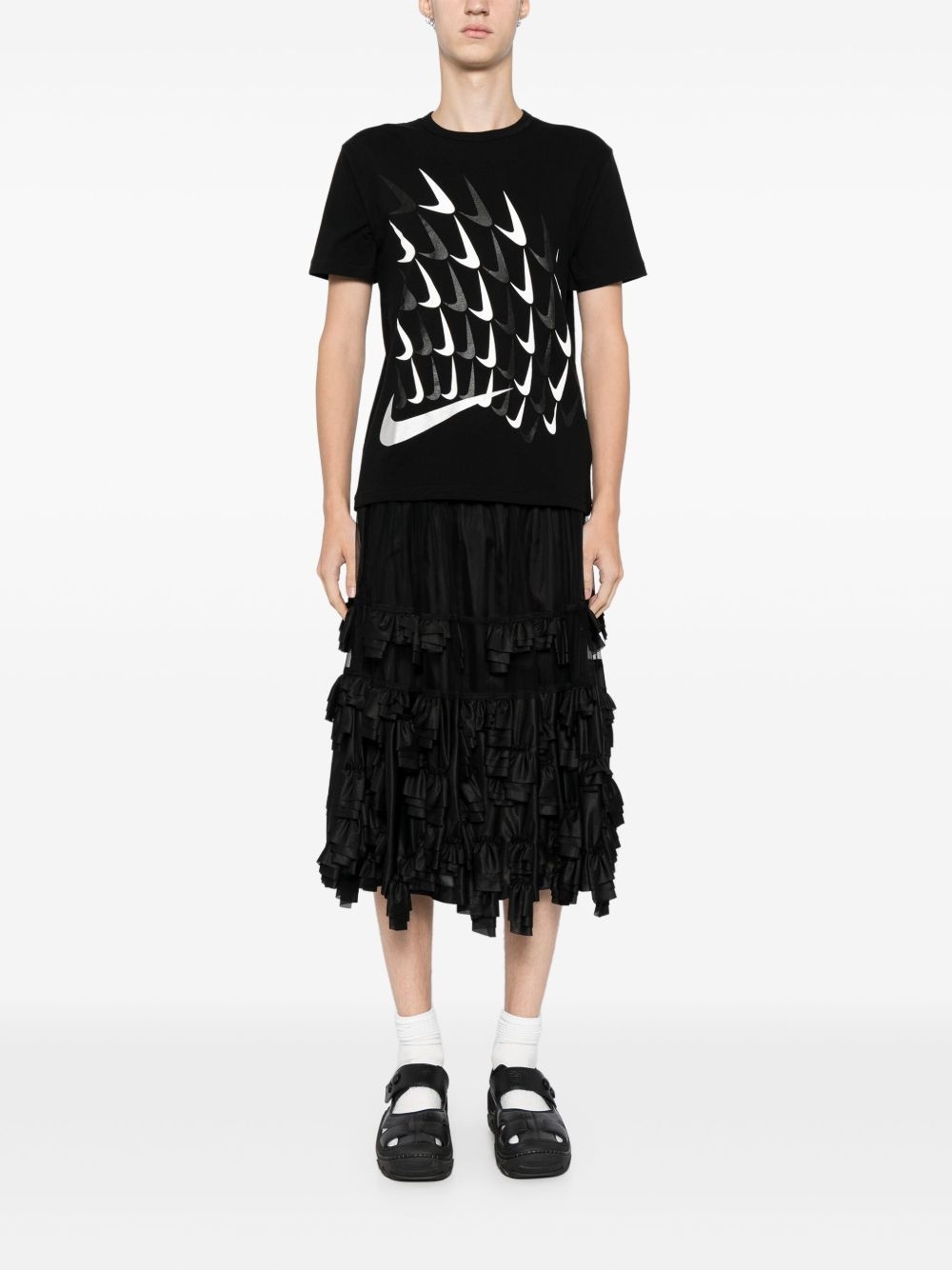 x Nike logo-printed cotton T-shirt - 3