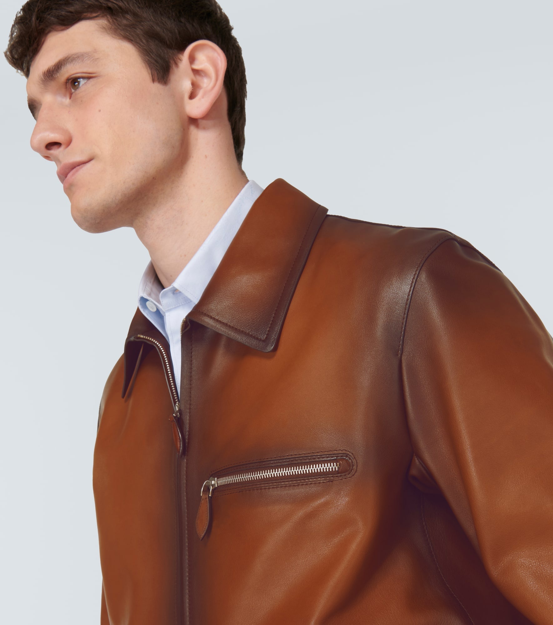 Patina 1 Jour leather blouson jacket - 5