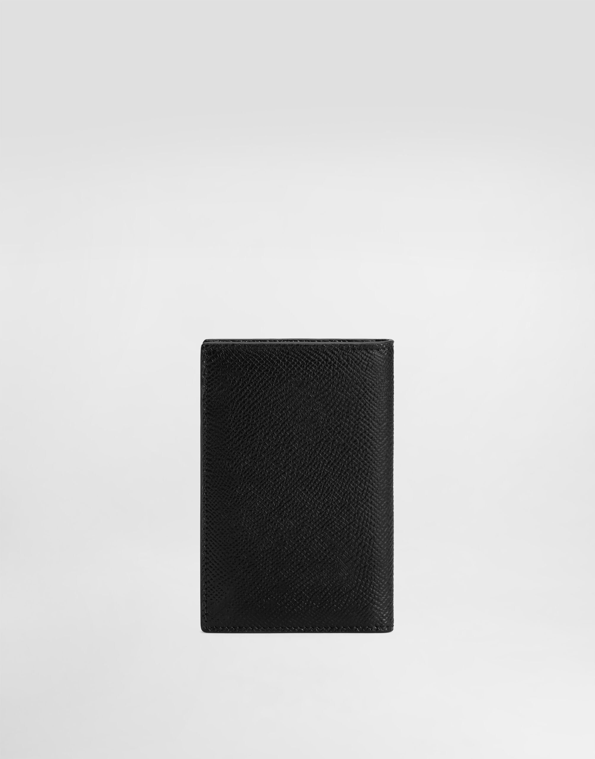 Dauphine-print calfskin bifold card holder - 3