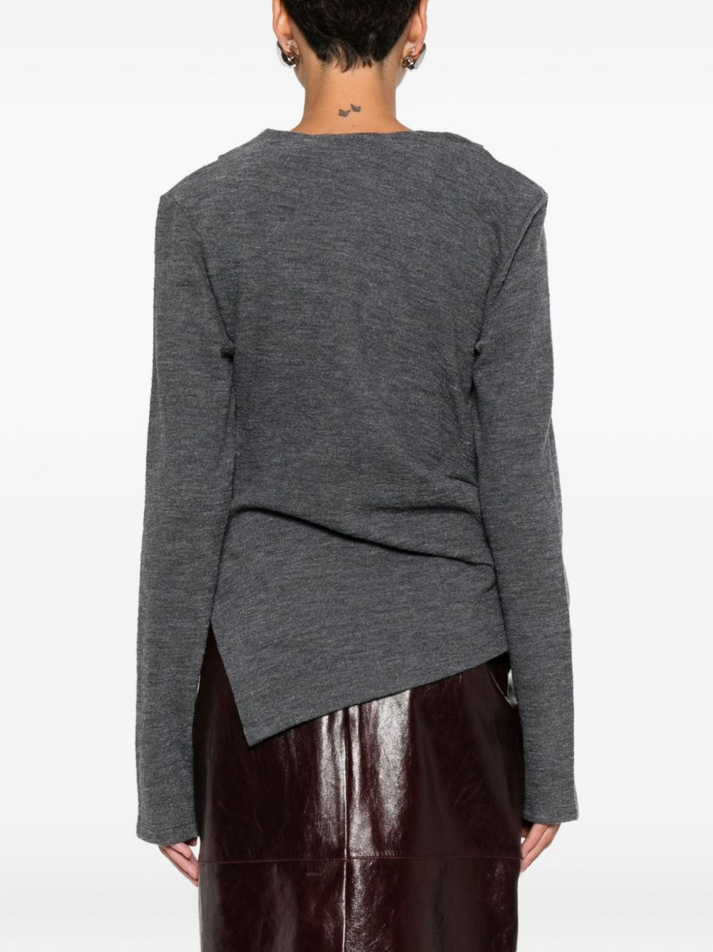 draped-detail blouse - 4
