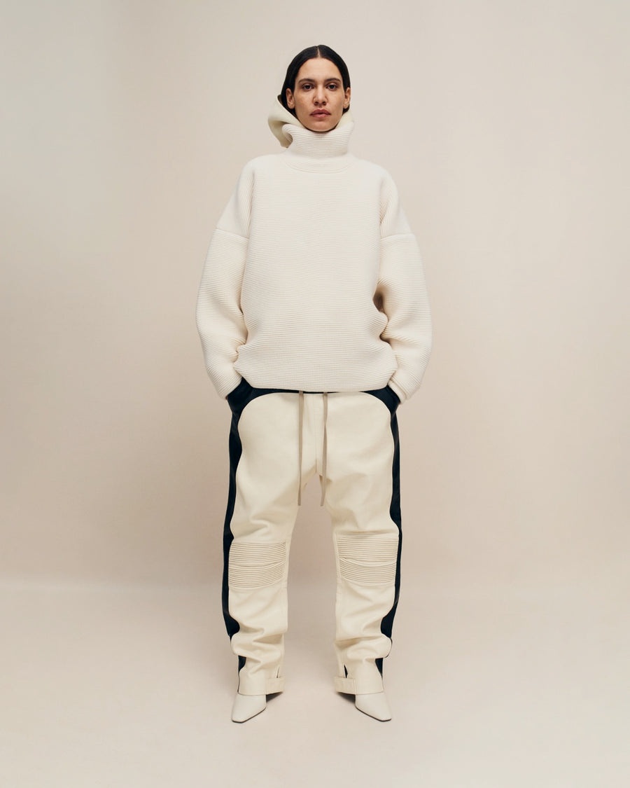 Leather Moto Stripe Pant - 5