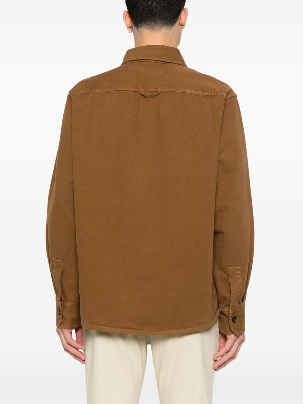 logo-embroidered shirt - 4