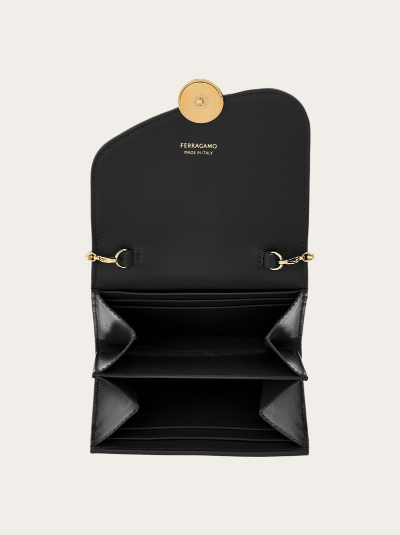 Asymmetrical flap compact wallet 4