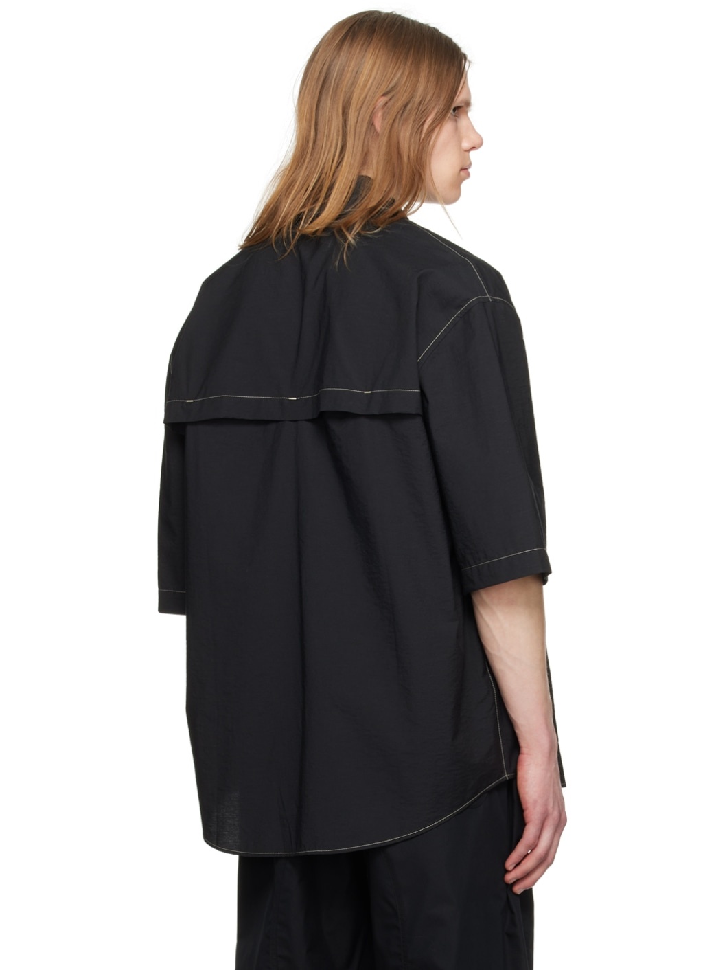 Black Double Pocket Shirt - 3