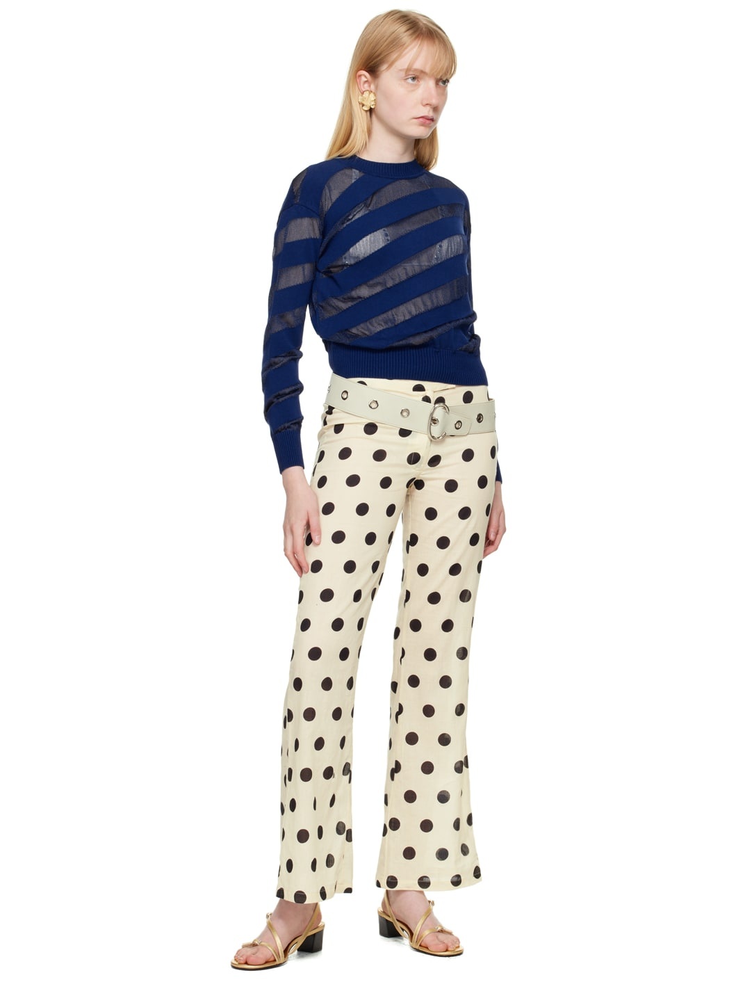 Navy Zebara Sweater - 4