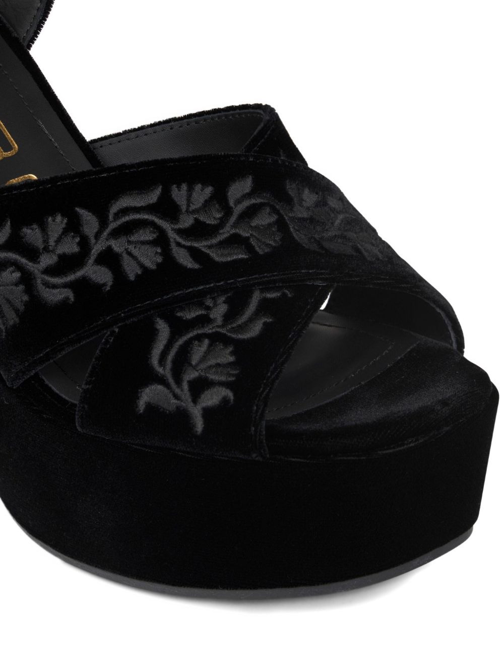 100mm velvet sandals - 4