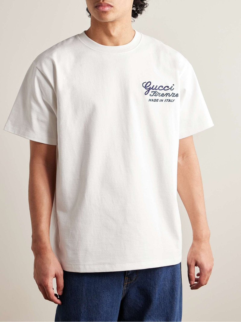 Logo-Embroidered Cotton-Jersey T-Shirt 3