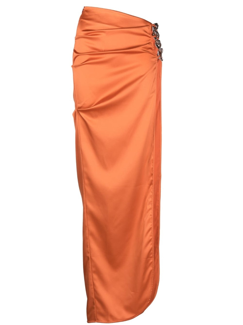 slit-detail satin maxi skirt 1