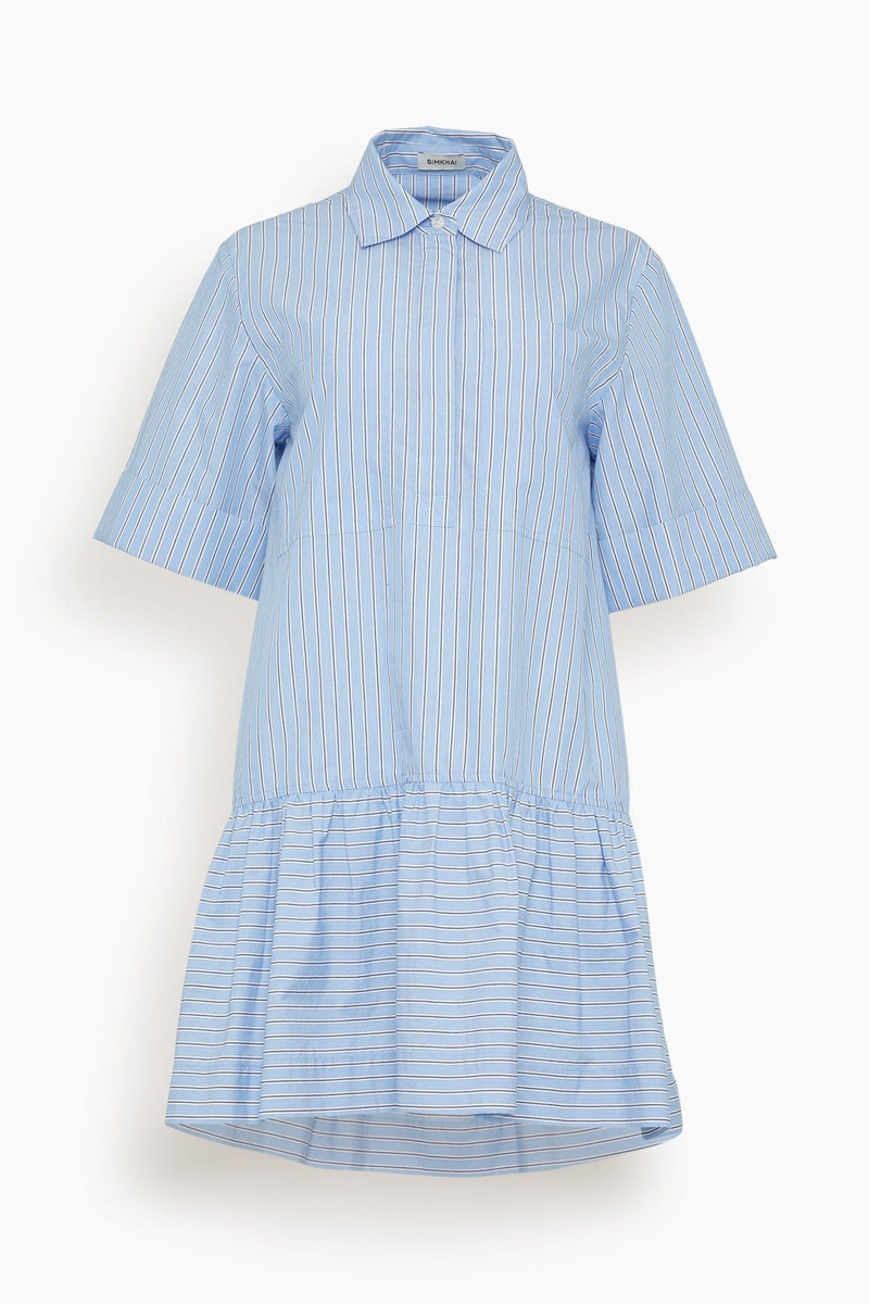 Cris Dress in Harbor Blue Stripe - 1