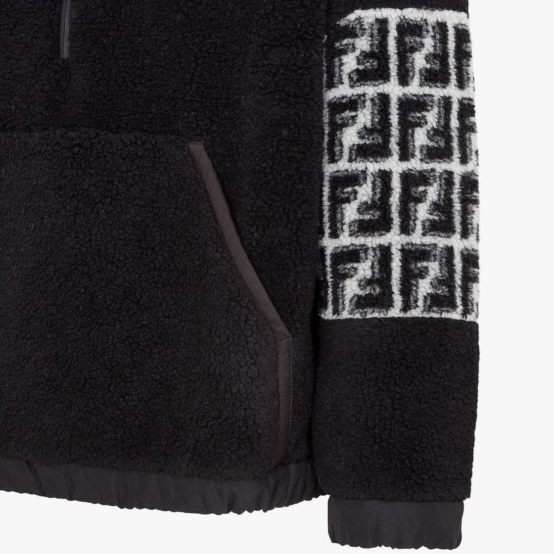 Black fabric sweatshirt - 3