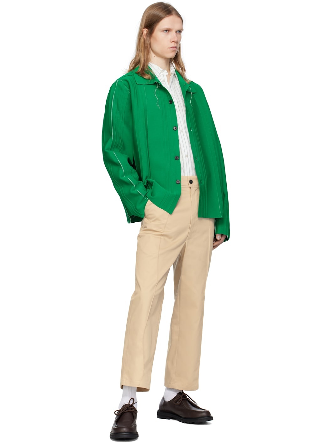 Beige Slack Trousers - 4