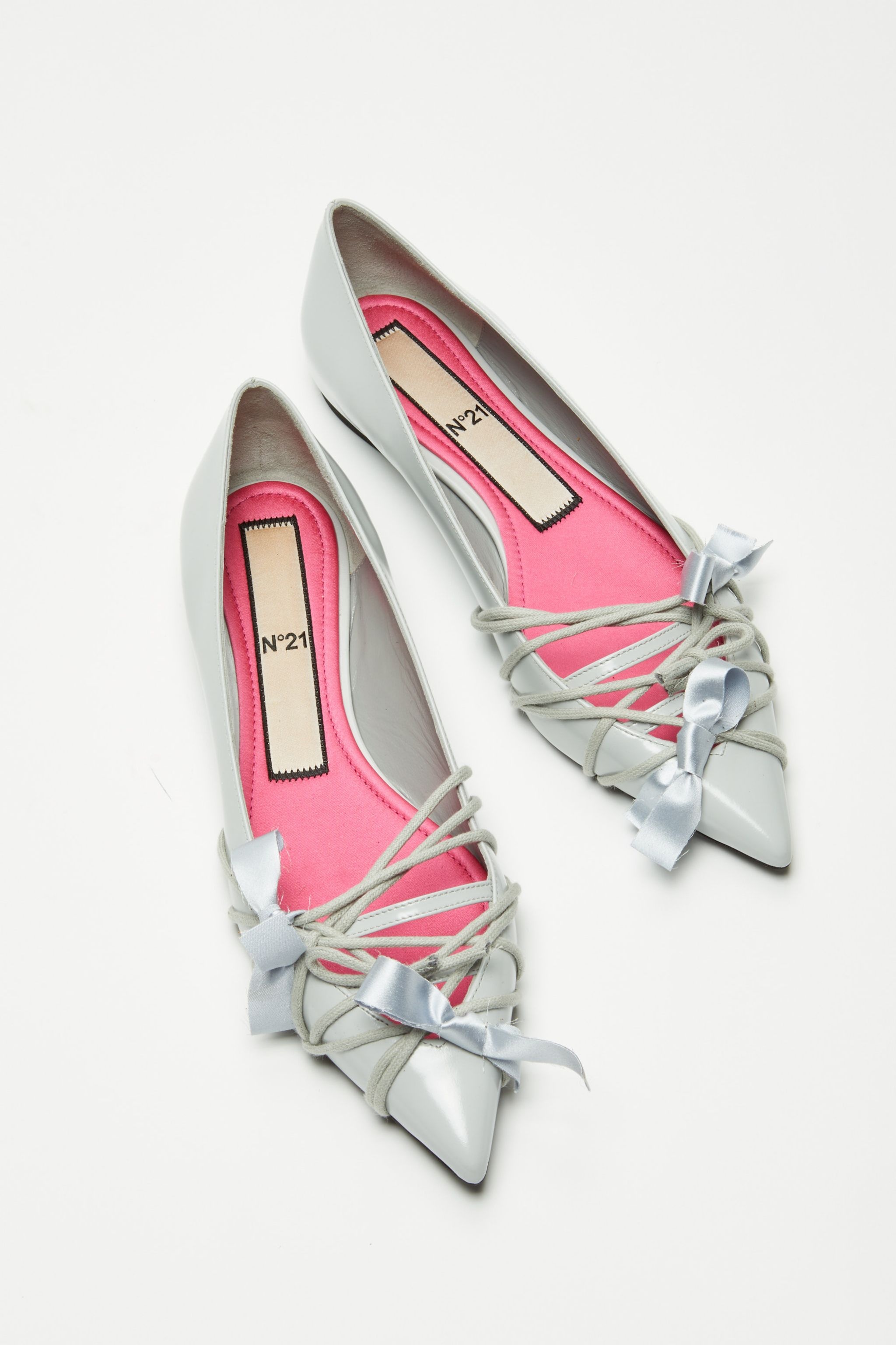 BOW-EMBELLISHED LEATHER BALLET PUMPS - 5
