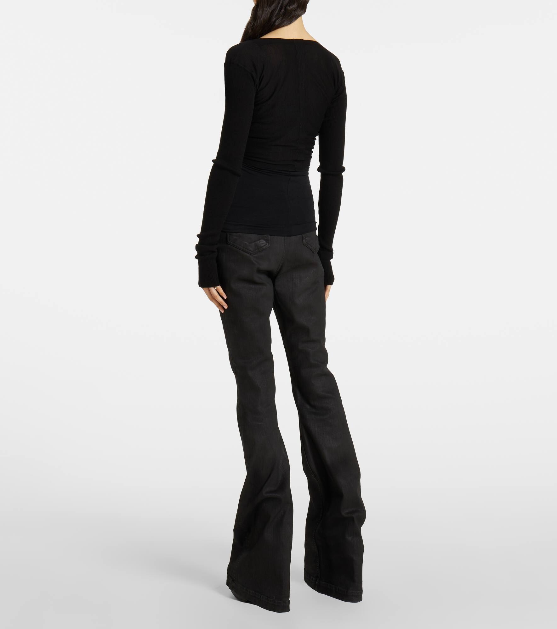 Cropped virgin wool sweater - 3