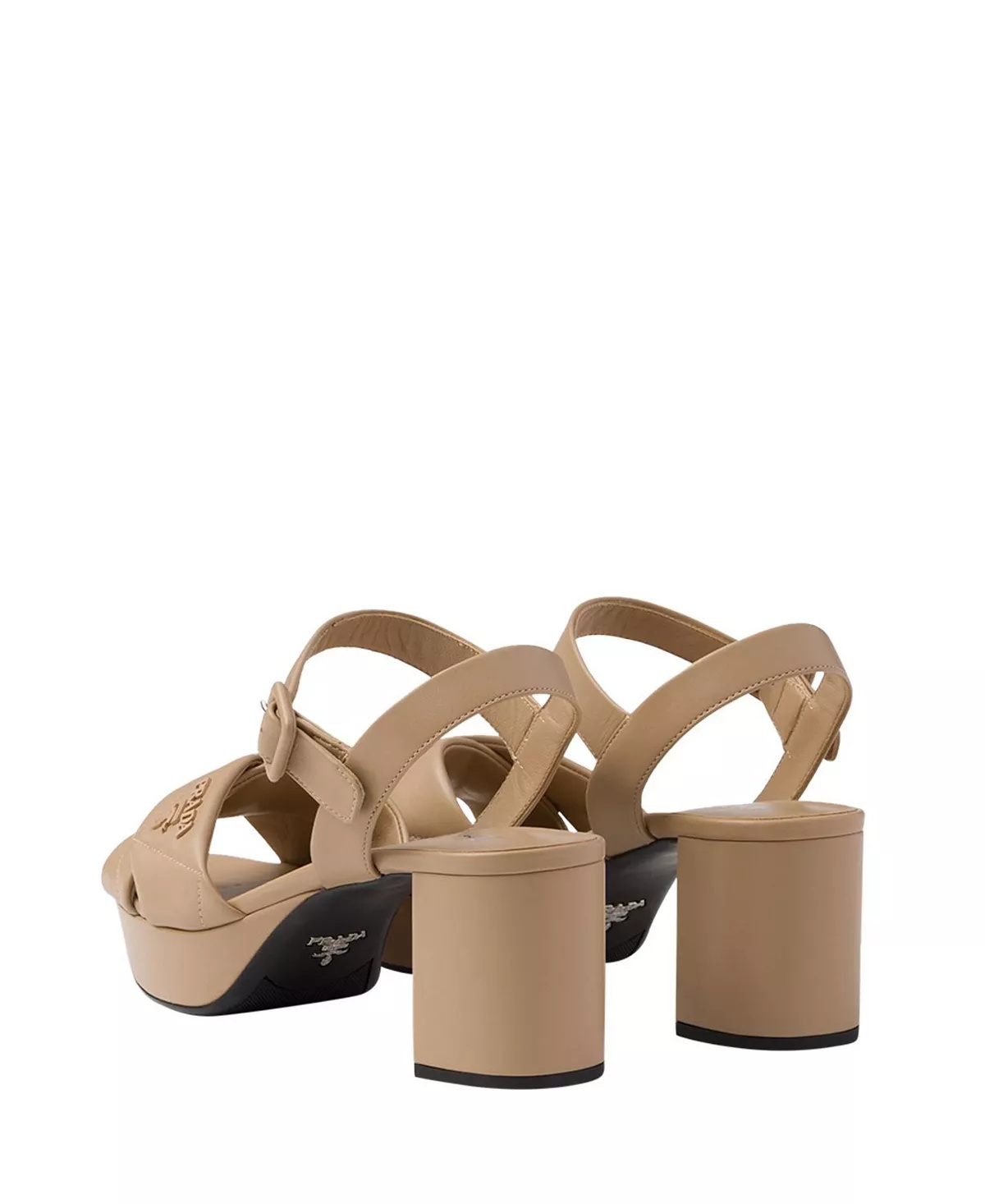 Women's Quilted Nappa Leather Platform Sandals - 4