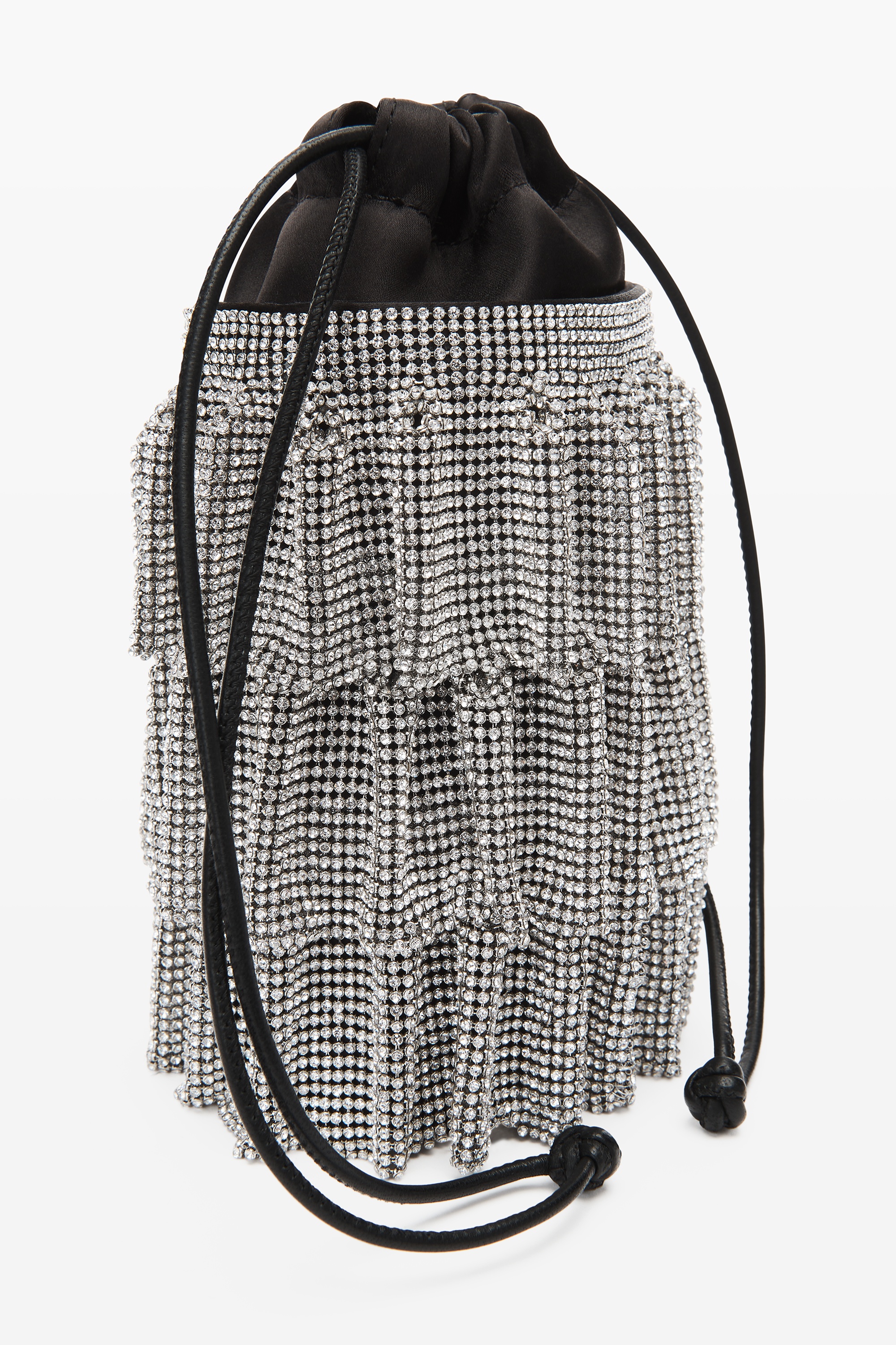 DRAWSTRING POUCH IN CRYSTAL MESH - 2