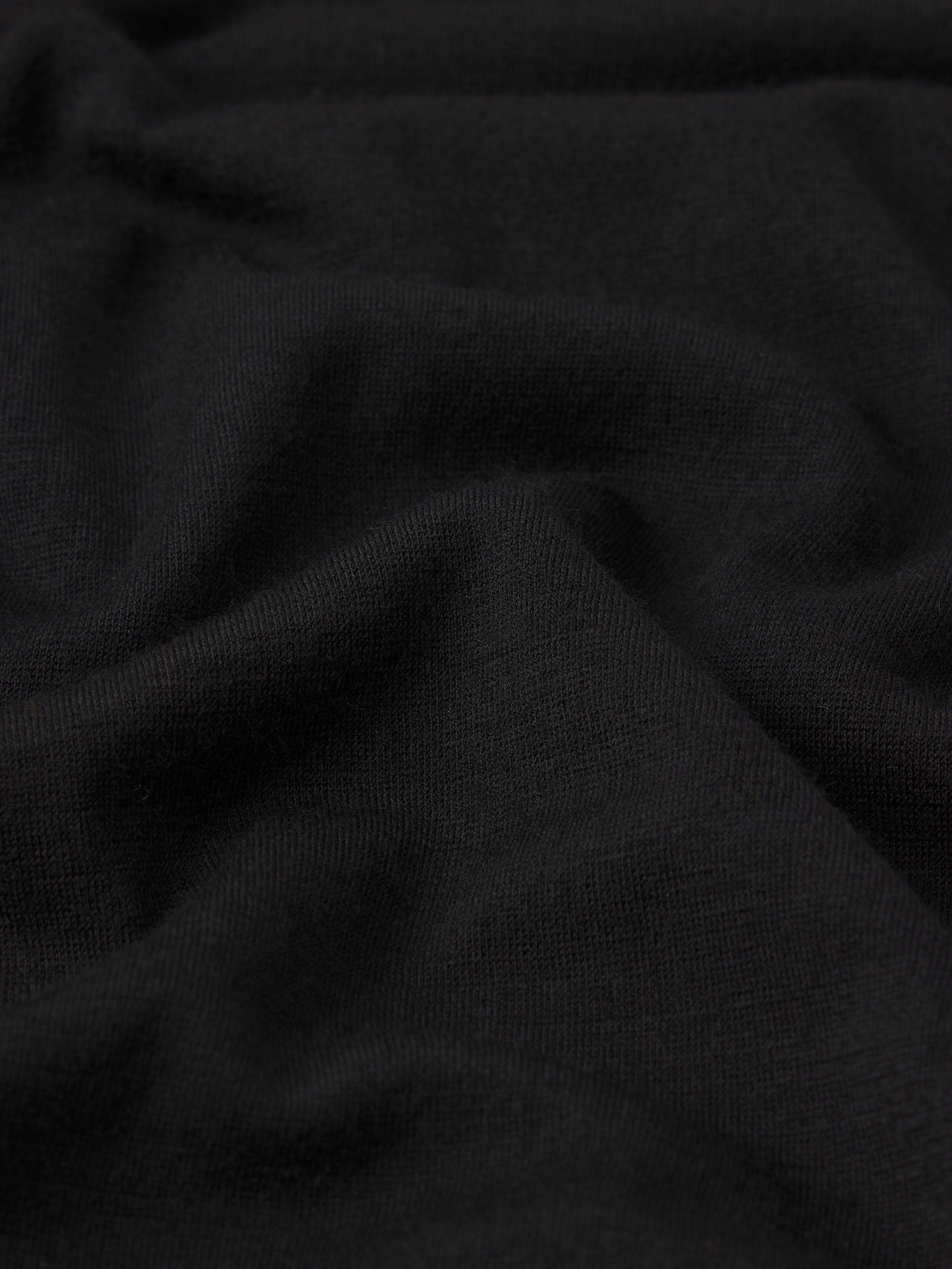 Light Weight Woolen Tee in Black - 2