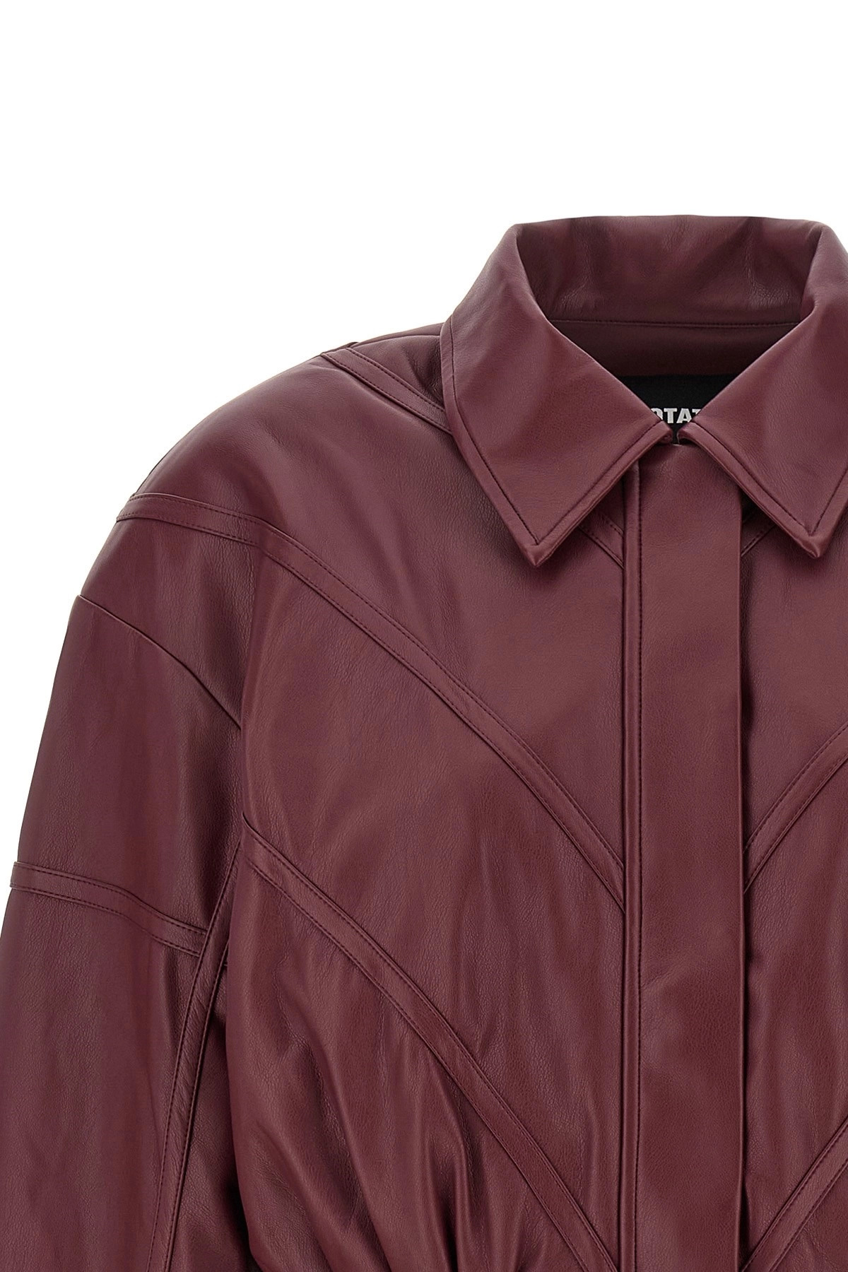 Leather effect bomber jacket - 4
