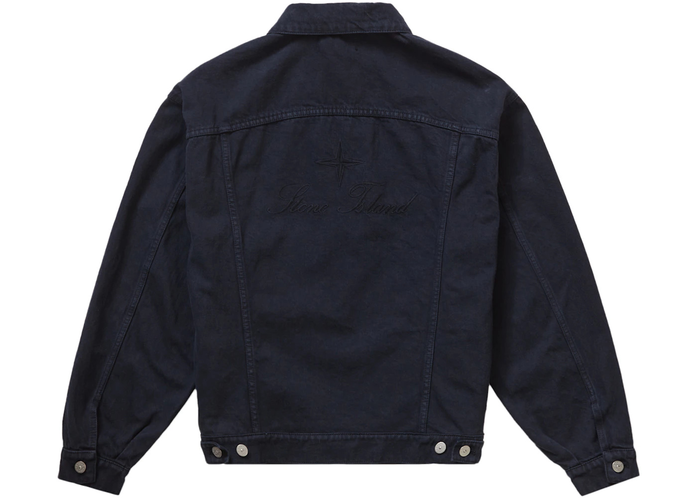 Supreme Supreme Stone Island Denim Trucker Jacket Navy