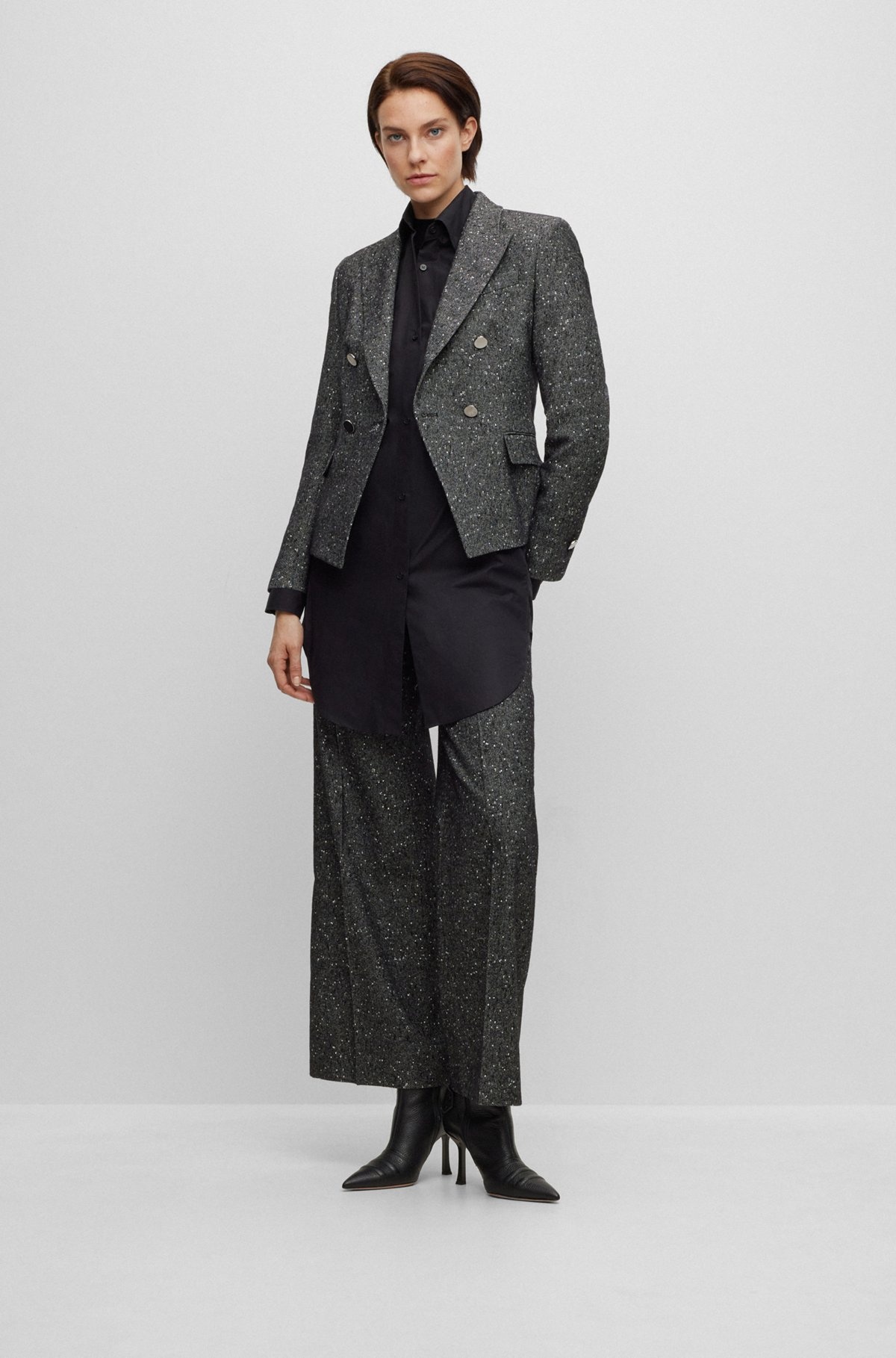 SLIM-FIT JACKET IN STRUCTURED TWEED - 3