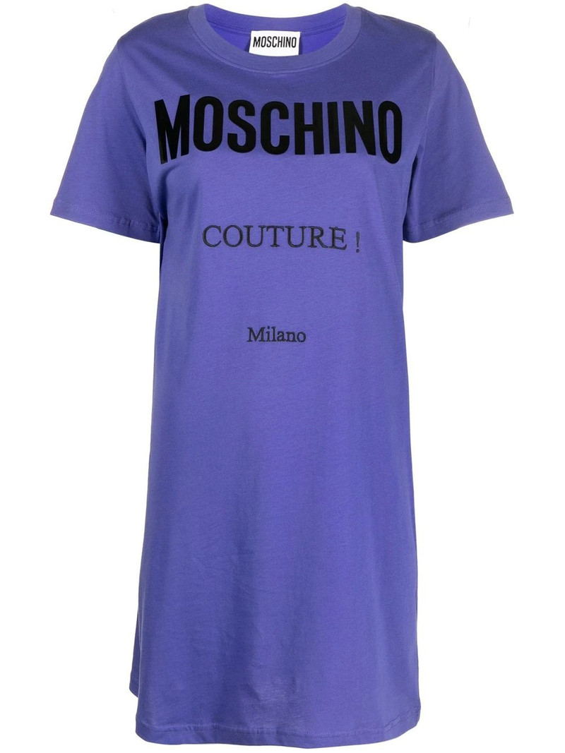 logo-print T-shirt dress 1