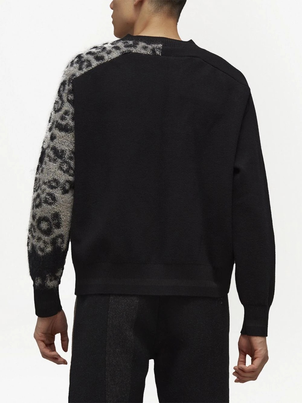 leopard-print crew-neck jumper - 4