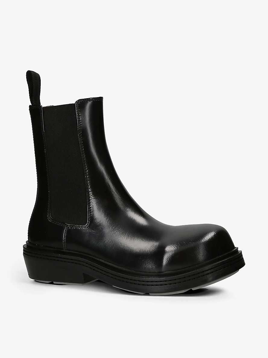 Round-toe leather Chelsea boots - 3