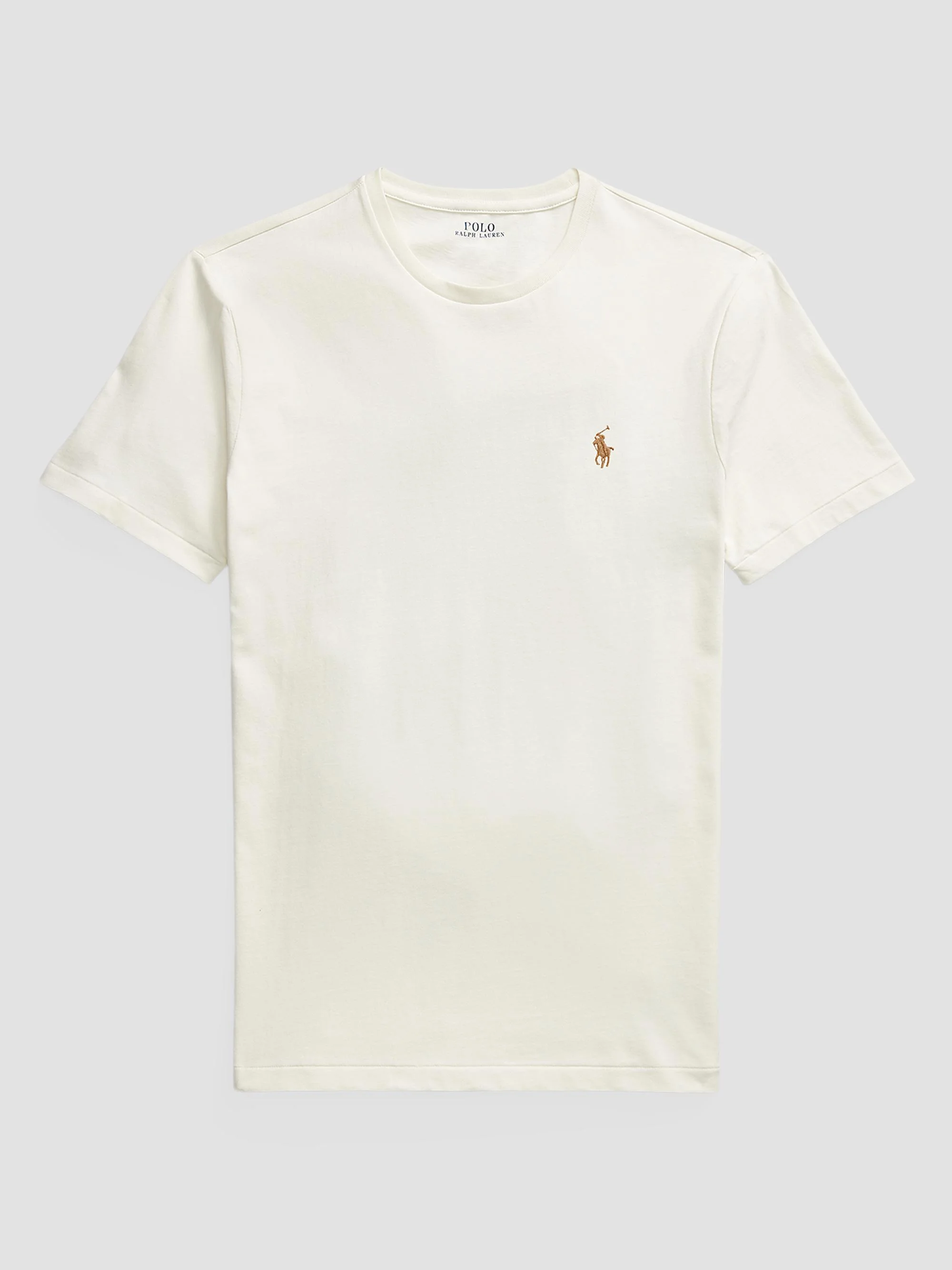 Men's Custom-Slim-Fit Jersey Crewneck T-Shirt - Parchment Cream - 1