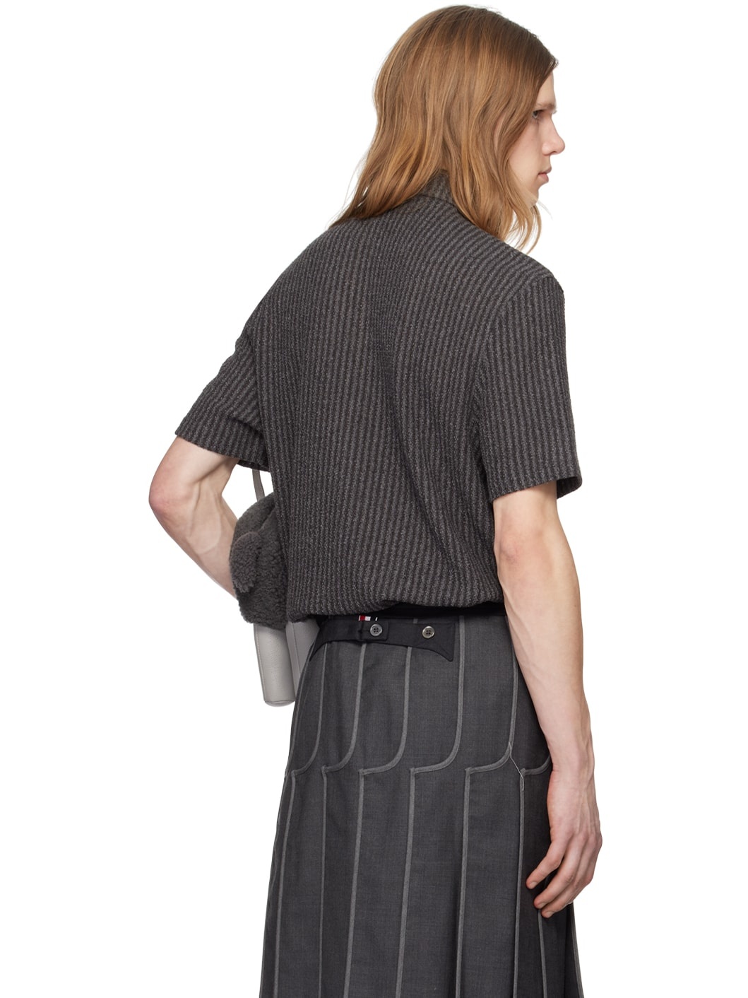 Gray Striped Shirt - 3