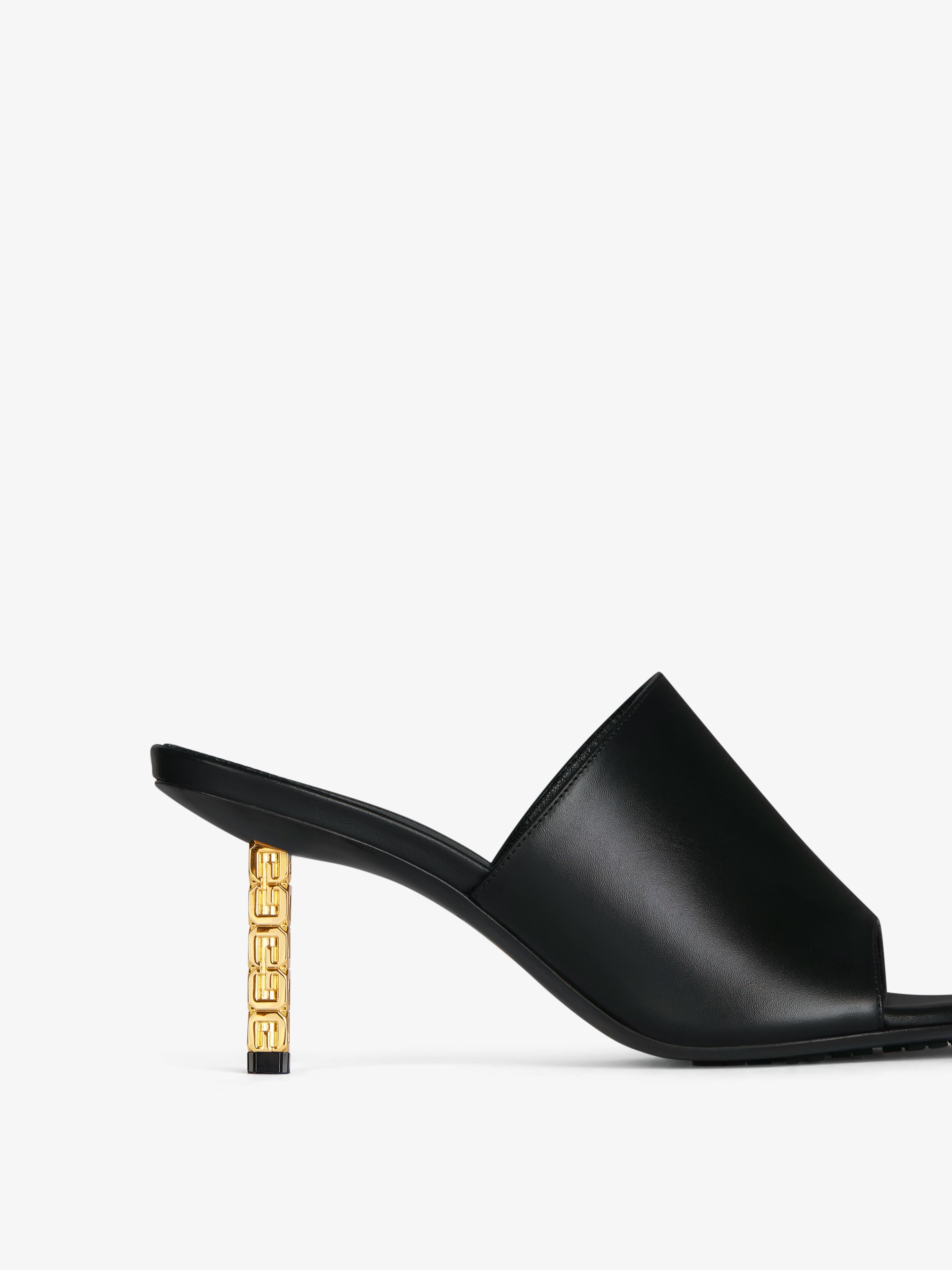 G CUBE MULES IN LEATHER - 6