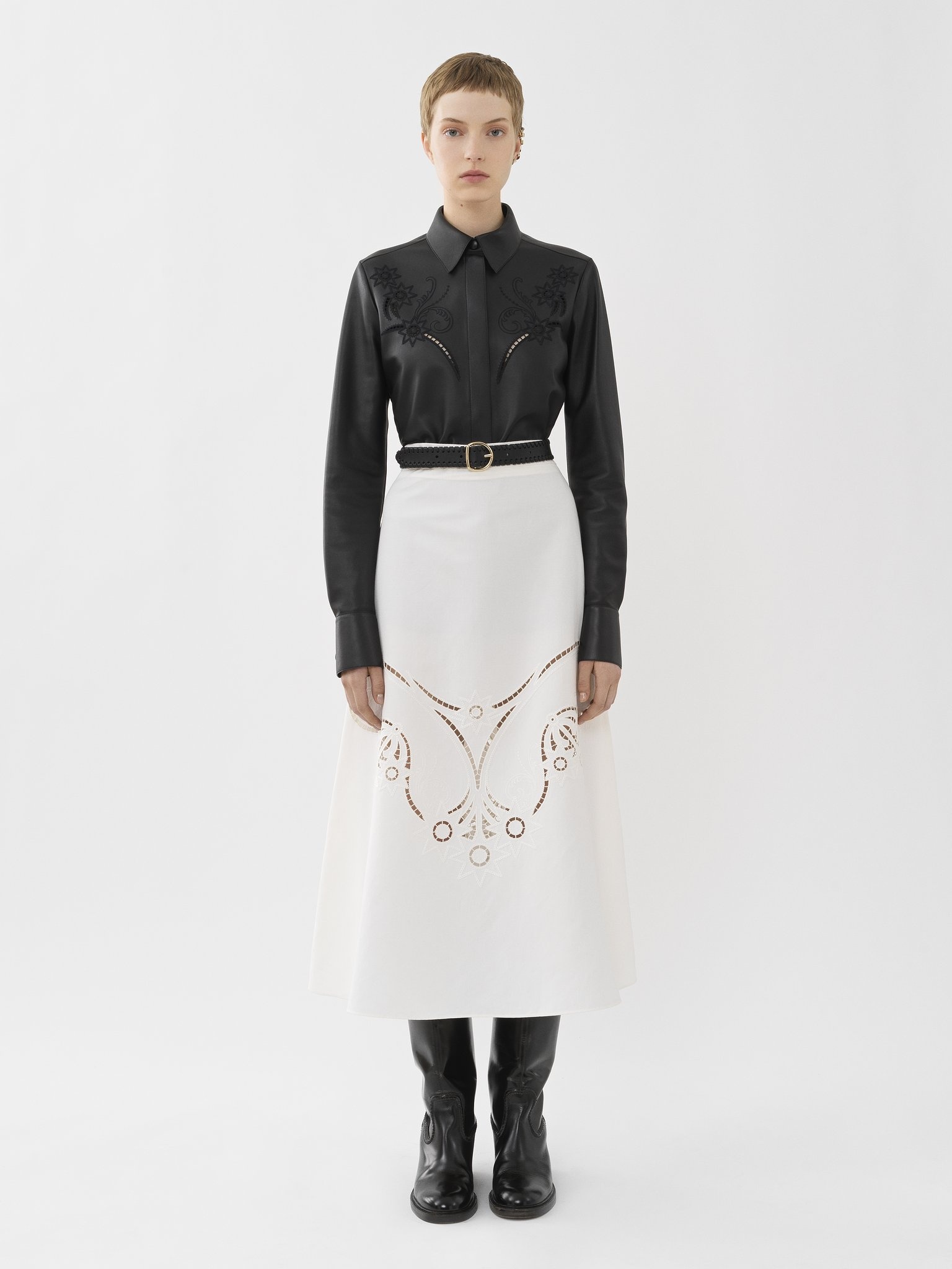FLARED MID-LENGTH SKIRT - 2