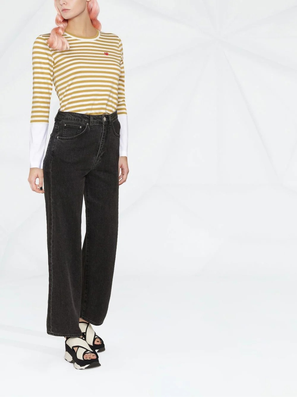 striped long-sleeved T-shirt - 2