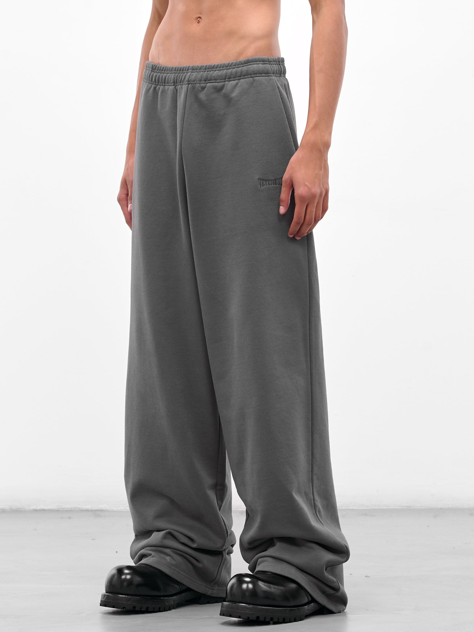 Gray Boxing Logo Baggy Sweatpants - 2