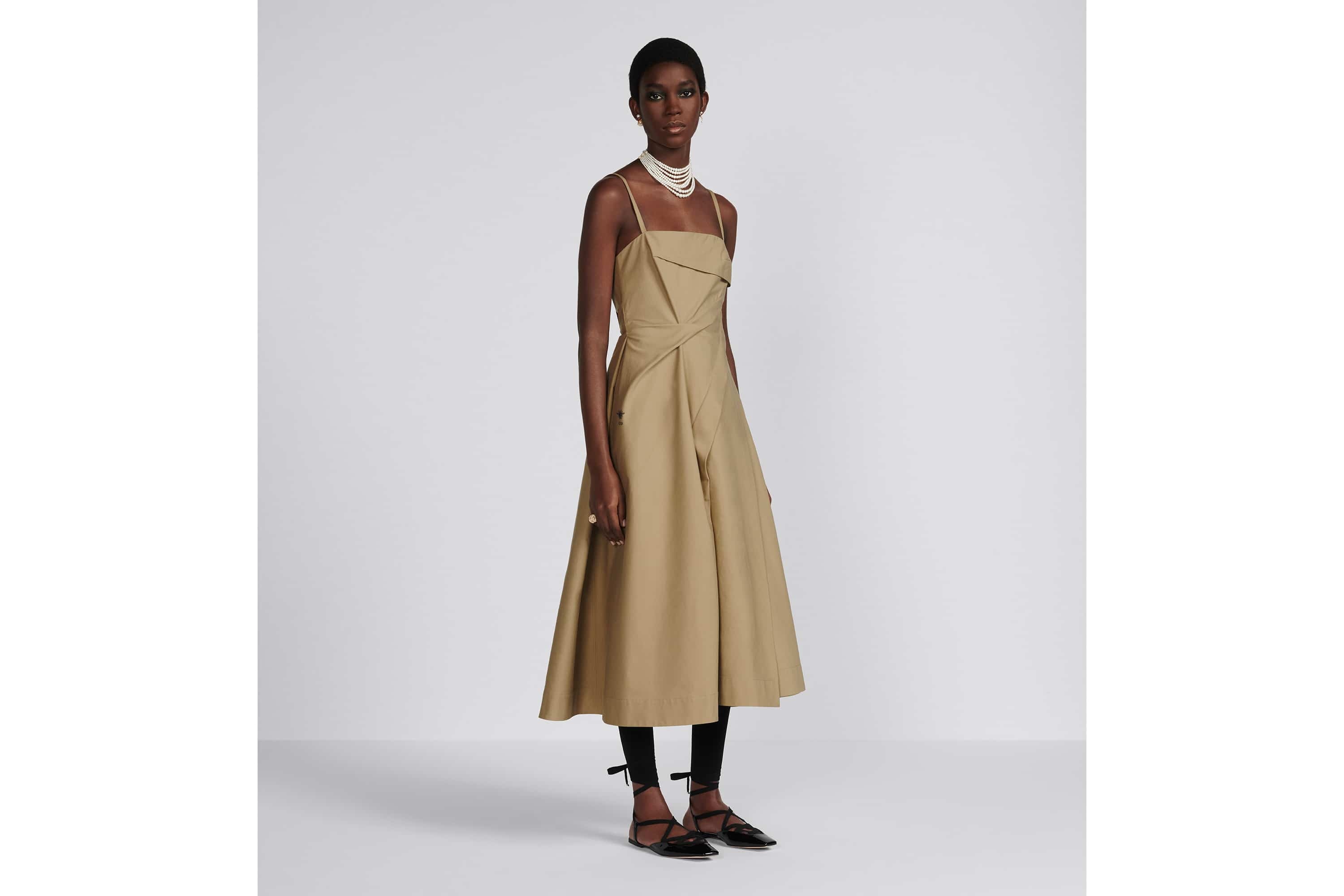 Mid-Length Draped Dress - 4