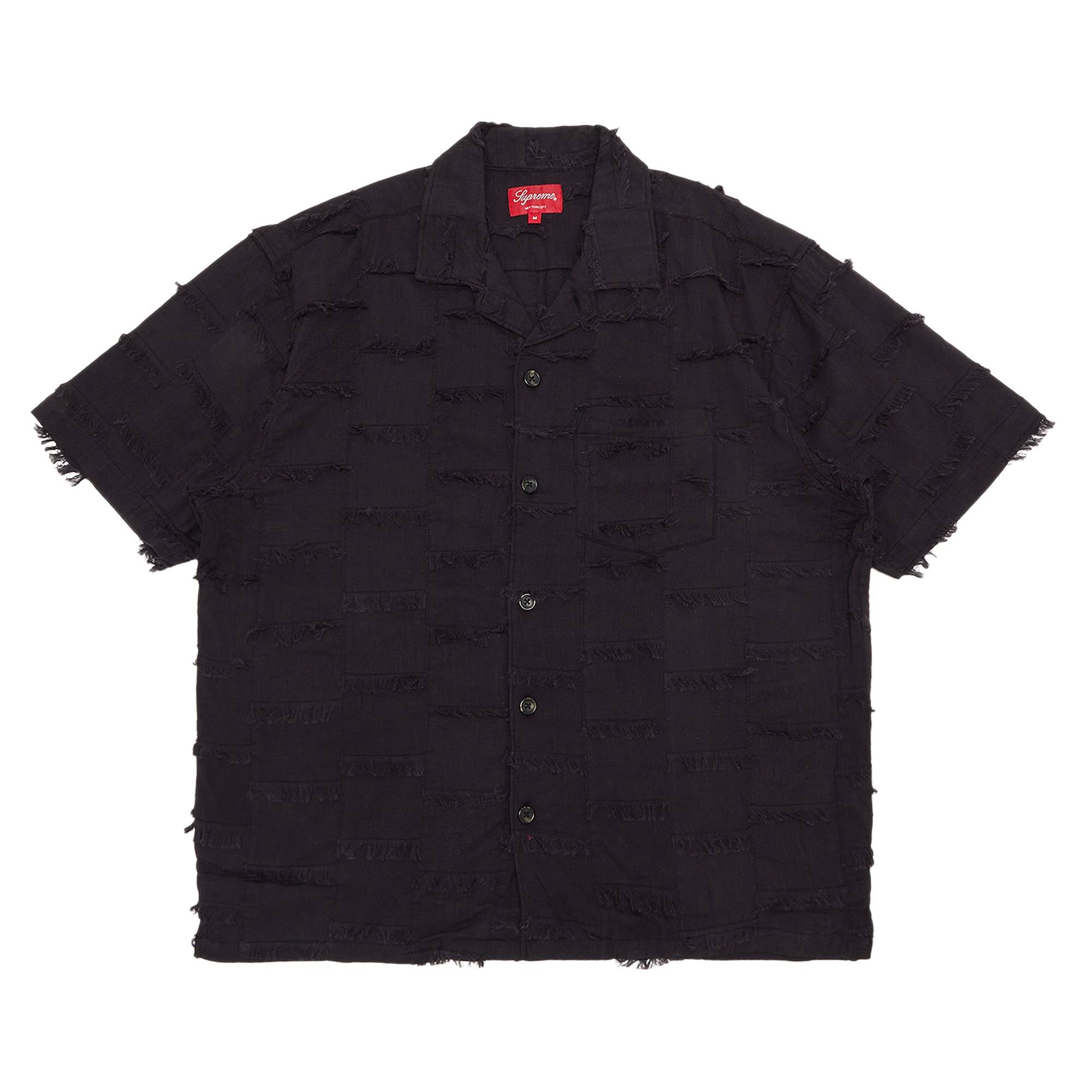 Supreme Patchwork Short-Sleeve Shirt 'Black' - 1